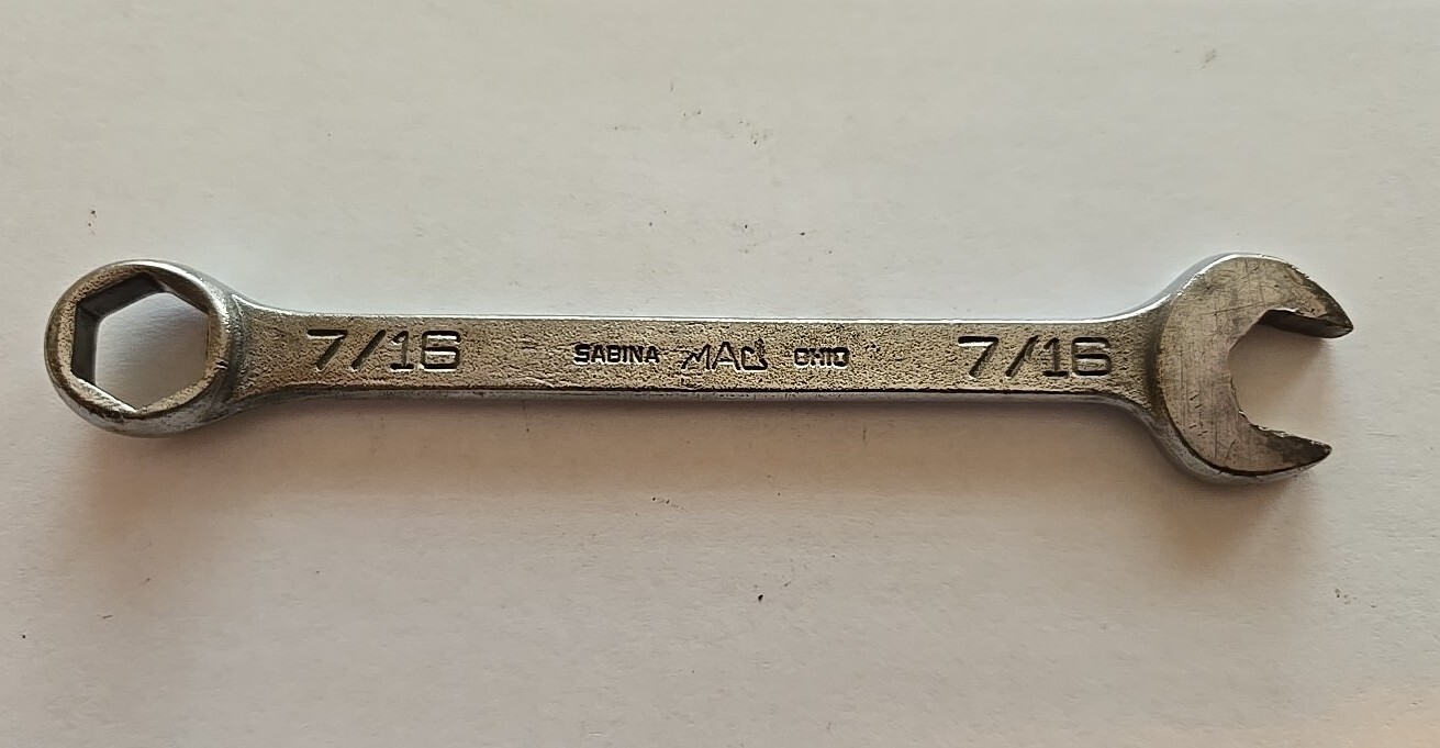 Mac Tools Sabina 7/16″ 6PT Short Chrome Combination Wrench CH14