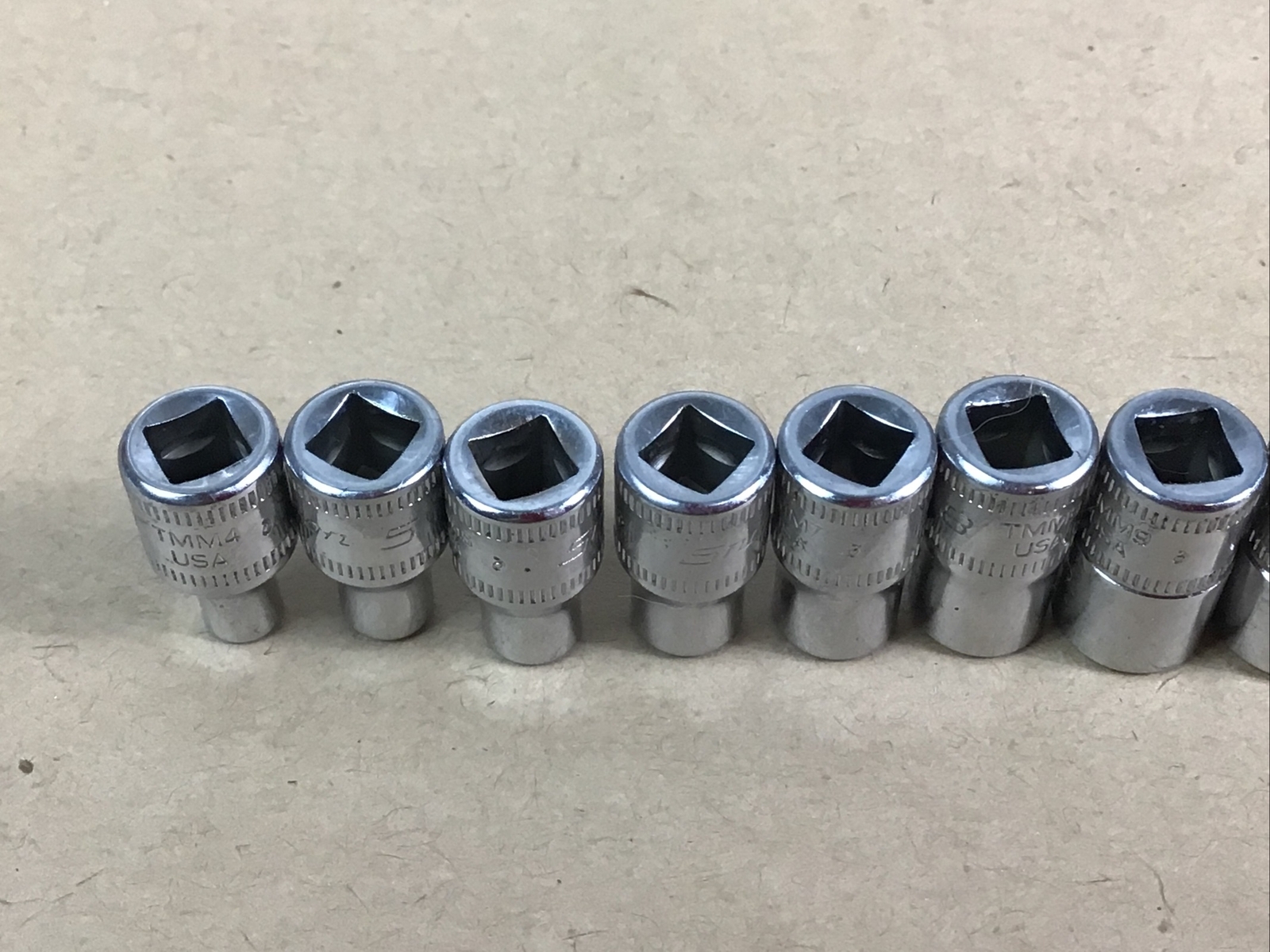 Snap on Tools 1/4 Drive Metric 6 Point Shallow Socket Set 4mm to 16mm 14 Pc TMM