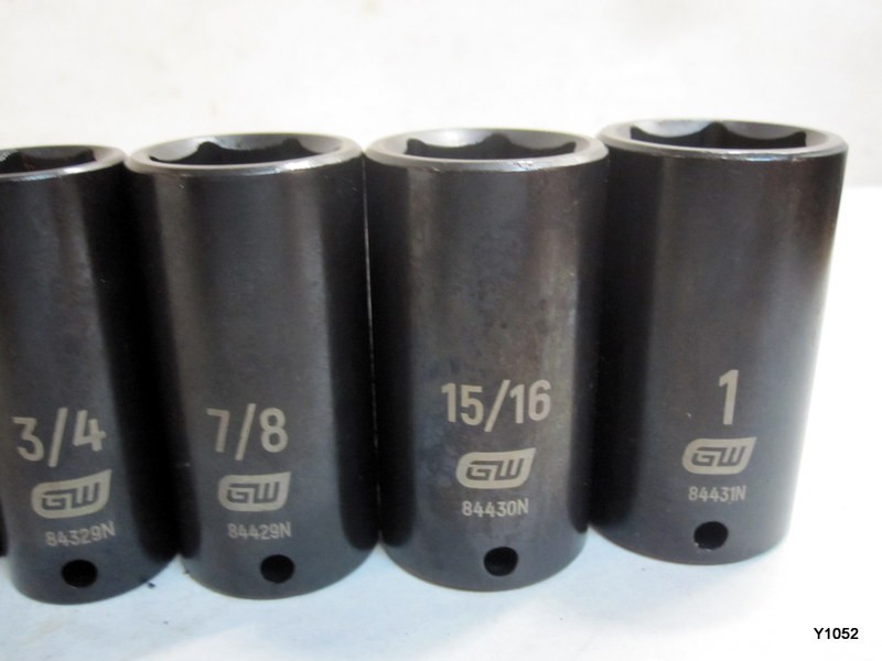 SAE Gearwrench set of 12 sockets 6 point see description