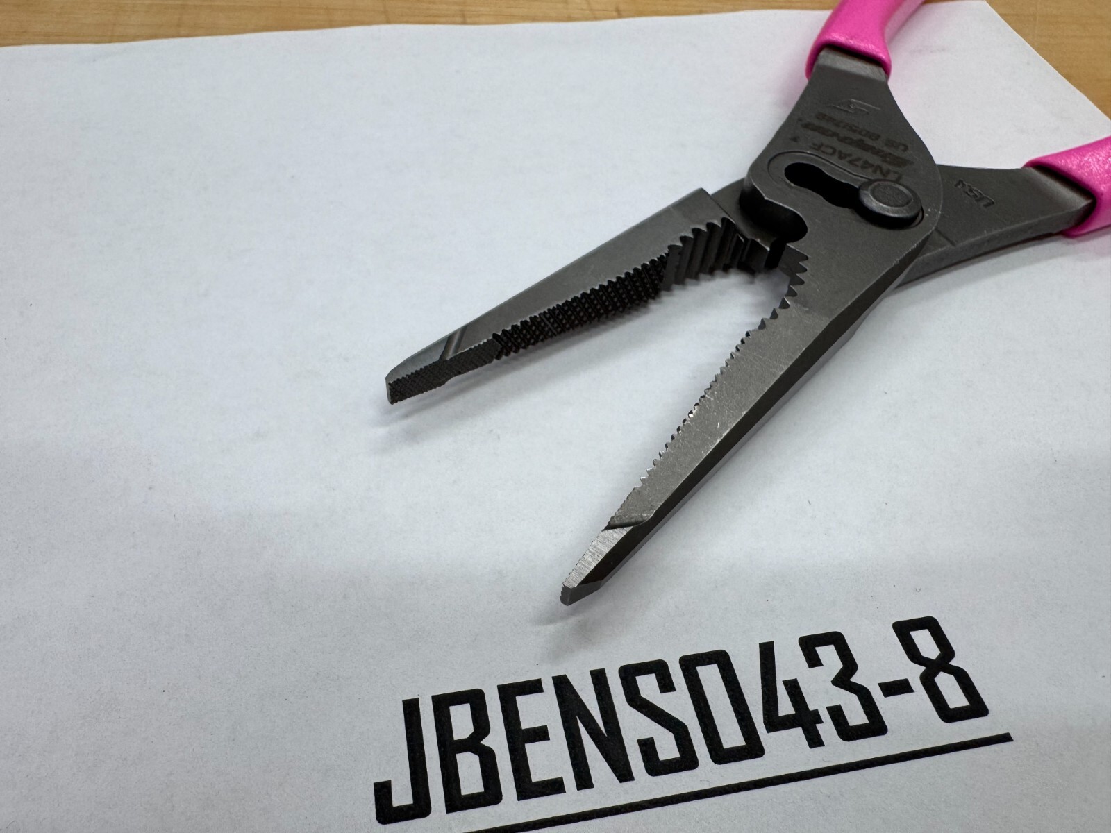 Snap-On Tools USA NEW PINK 9″ Soft Grip Long Nose Slip Joint Pliers LN47ACFP
