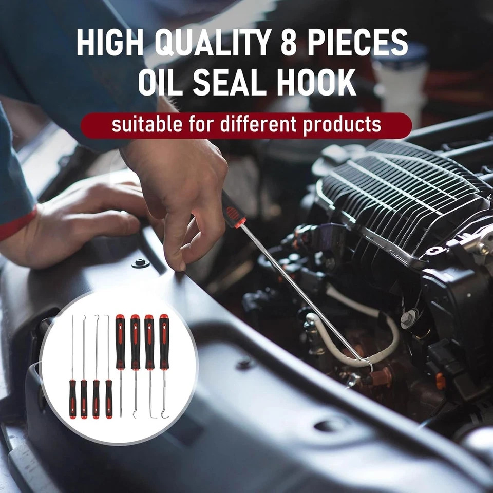 8 Pieces Pick Set, Pick Tool, Precision Automotive Hook Sleeve for Automotive Oi