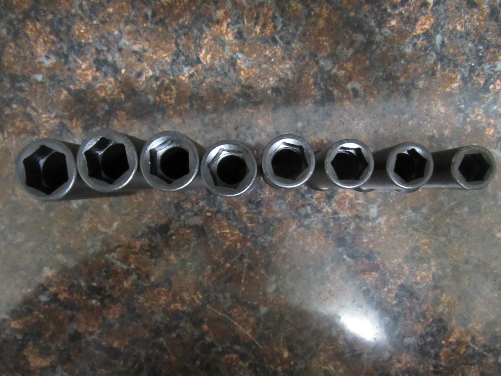 Snap On 8 Pcs Metric Deep Impact Socket (10-17MM) with 1/2 Dr. I#1017