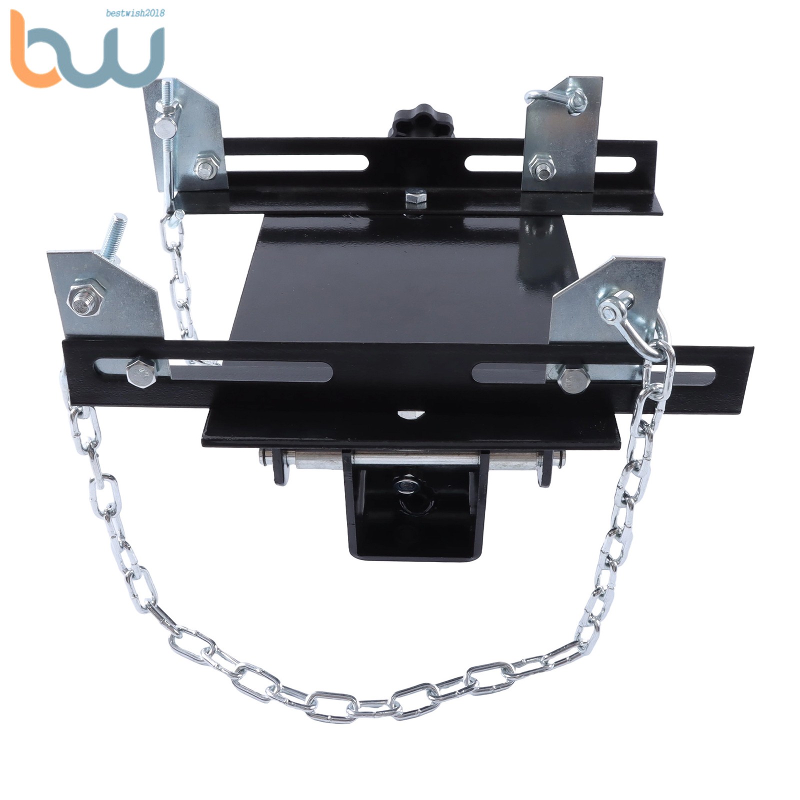 Transmission Floor Jack Adapter 1100lbs Capacity 1/2 Ton for Repair Tool Black