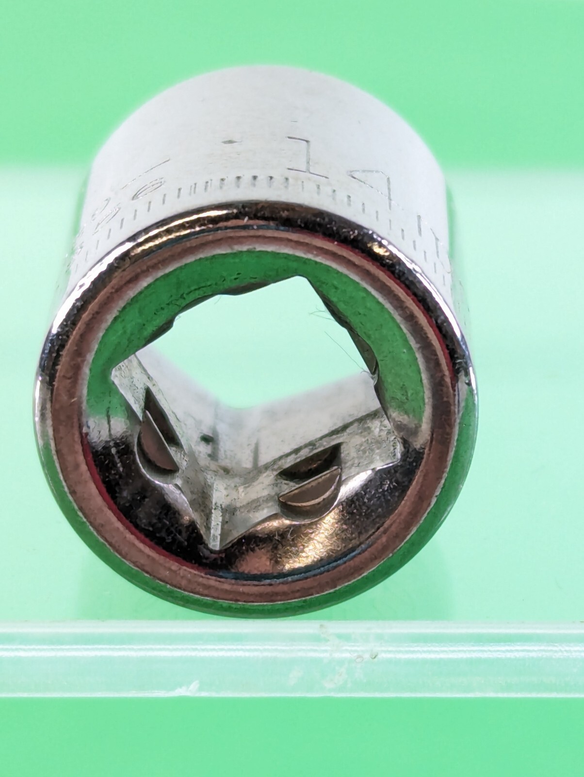 Craftsman USA 14mm 6 Point 3/8″ Drive Shallow Socket Laser Etch Easy Read 45856