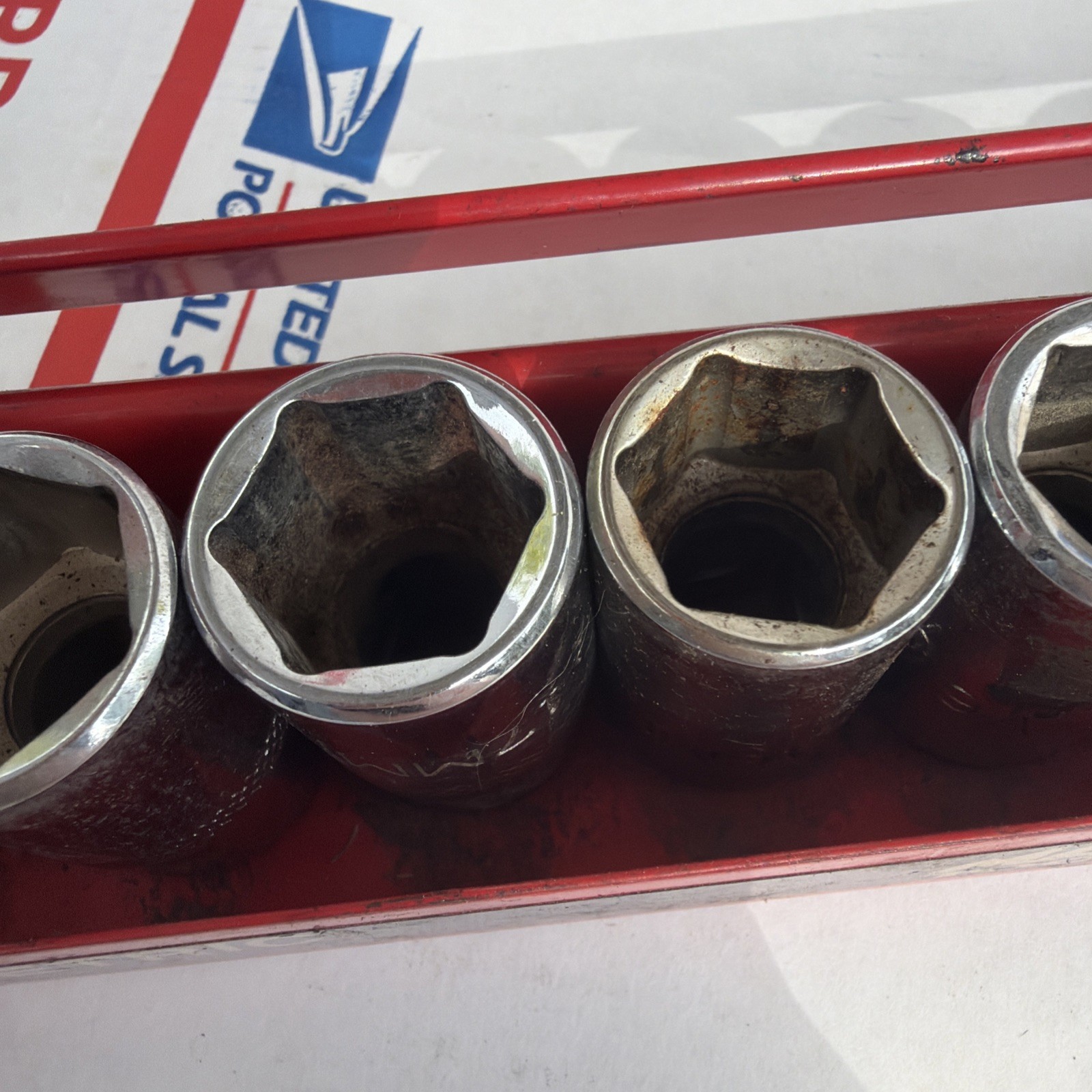 Mac Tools 1/2″ Drive 10pc Metric Socket Set 10mm – 19mm USA Nice Set
