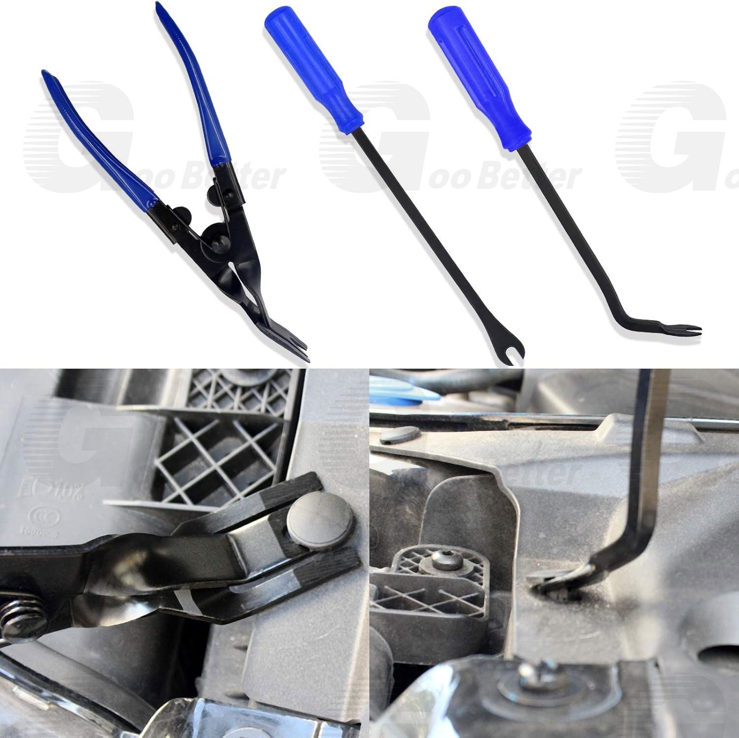 200Pcs Car Trim Removal Tool Set Hand Tools Pry Bar Panel Door Interior Clip Kit