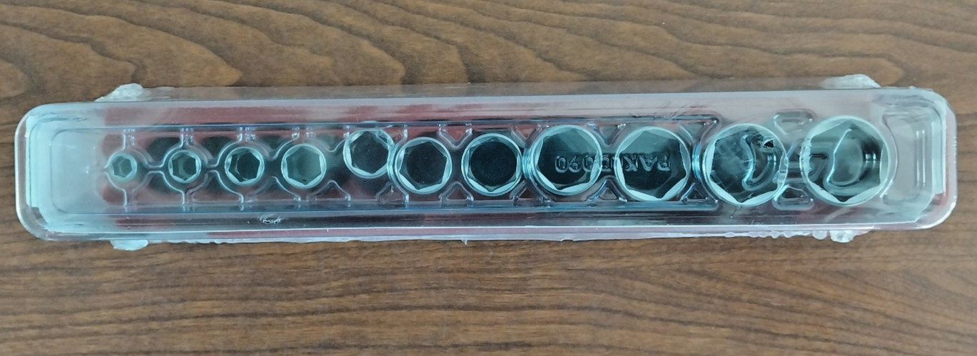 New Snap On 11pc 3/8″ 6 Point SAE Flank Drive Deep Socket Set 211SFSY