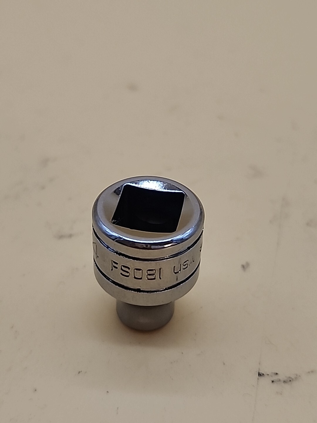 Snap-on Tools 3/8″ Drive 1/4″ 6PT Shallow Chrome Socket FS081 USA