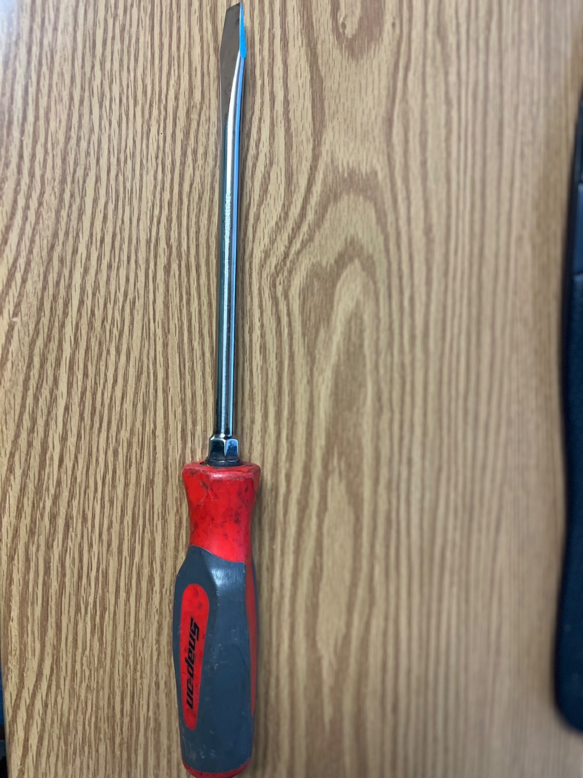 SNAP ON GSHD8 3/8 FLAT BLADE SCREWDRIVER 13.5″ LONG RED/GRAY HANDLE – LOT#6