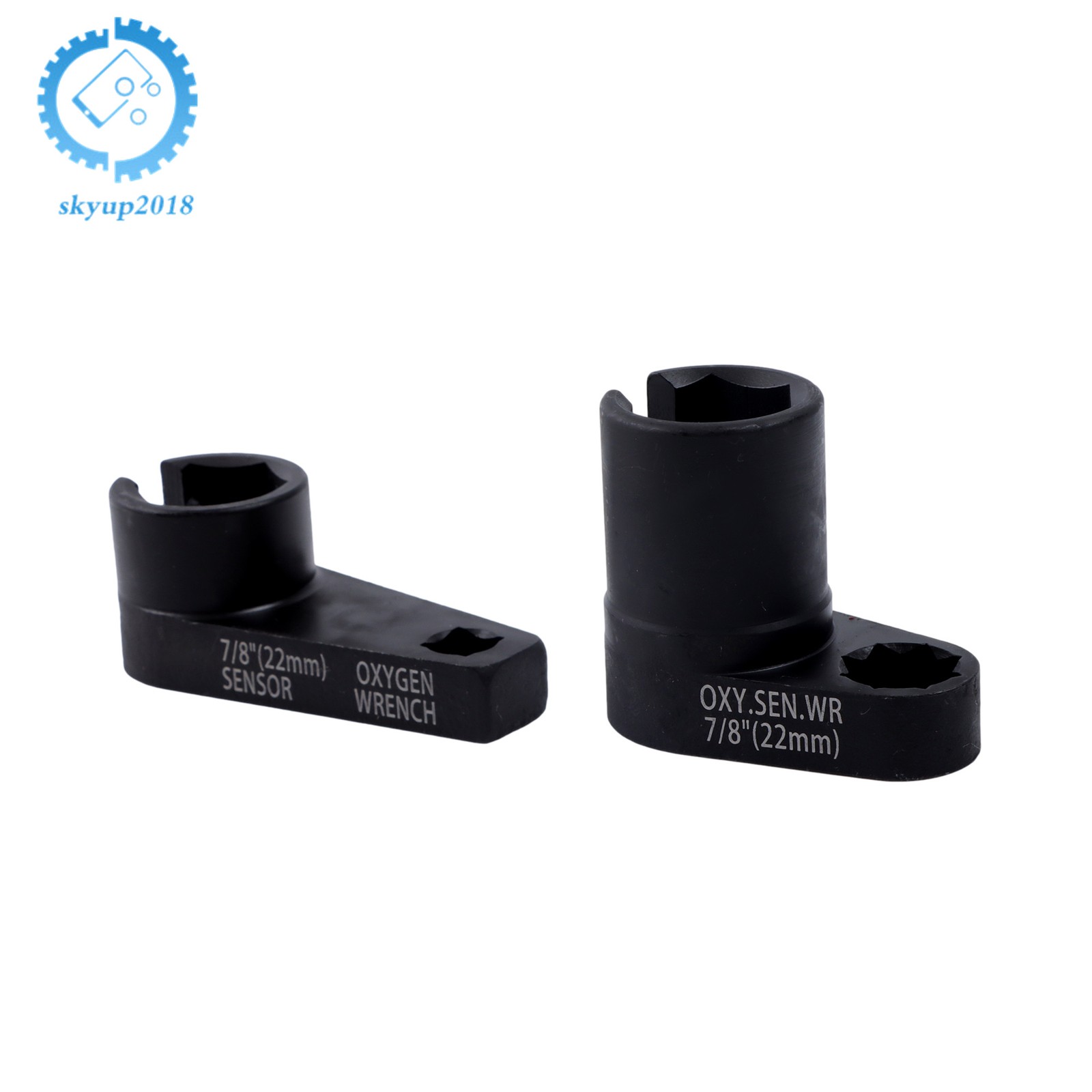 7PCS O2 Oxygen Sensor Socket Removal Tool Wrench and Thread Chaser Set
