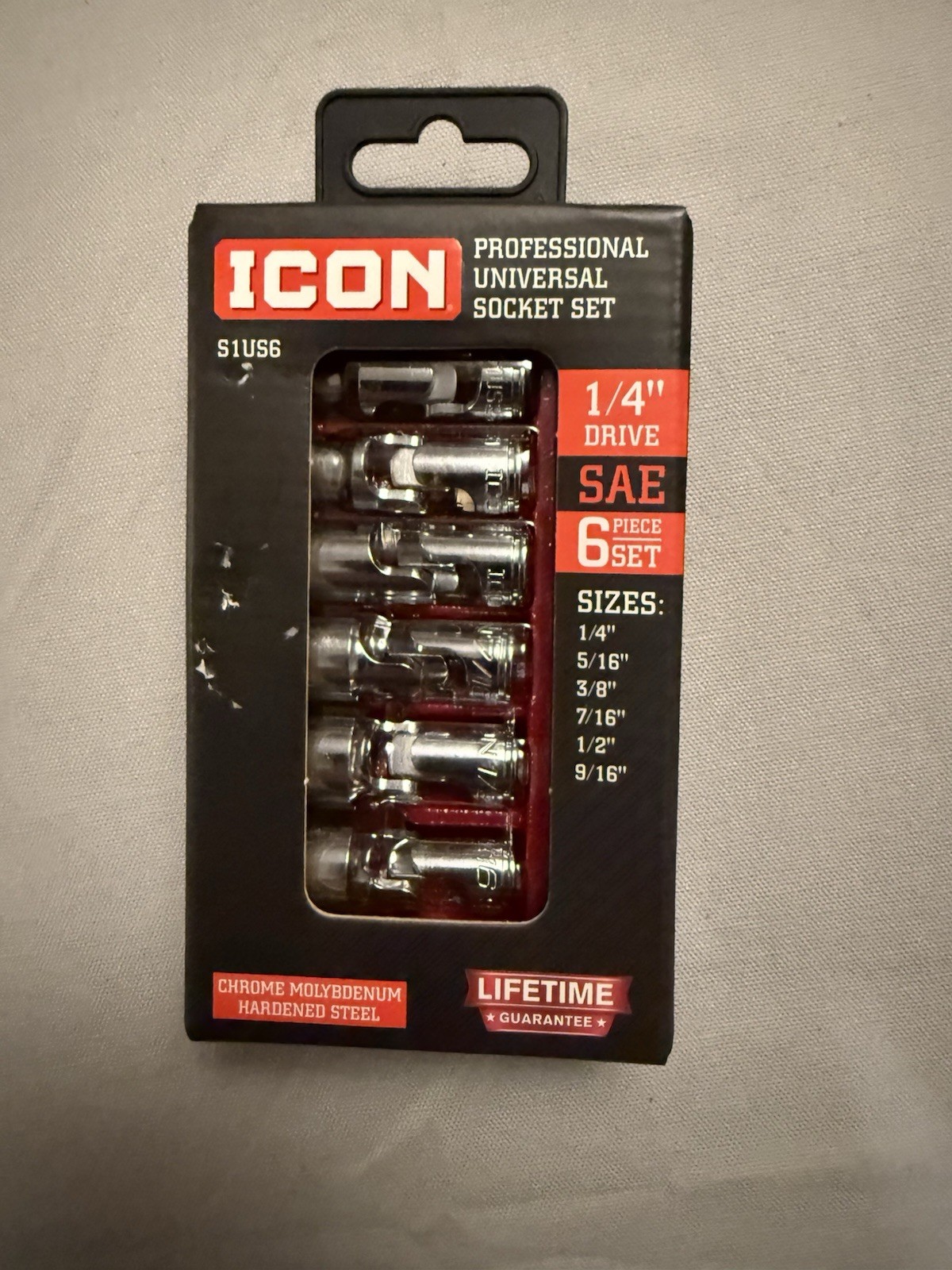 Icon 1/4” Drive SAE Universal Socket Set