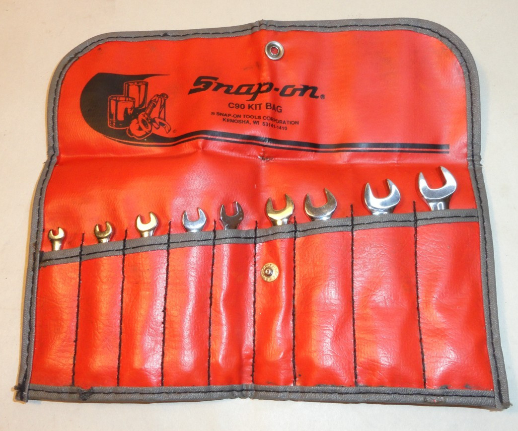 Snap On SAE Midget Wrench Set 9 Piece 6 point Part# OXI709SBK USA 1/8-3/8″ NICE