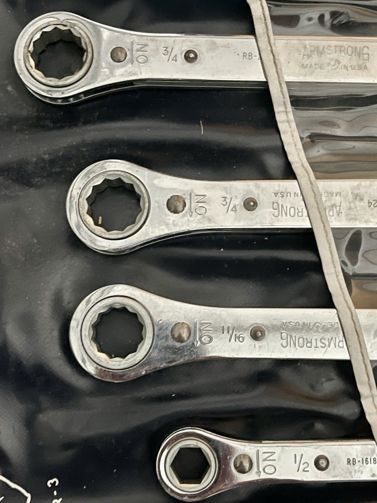 Armstrong Tools USA 7 pc Ratcheting Double Box End Wrench Set SAE w/ Pouch