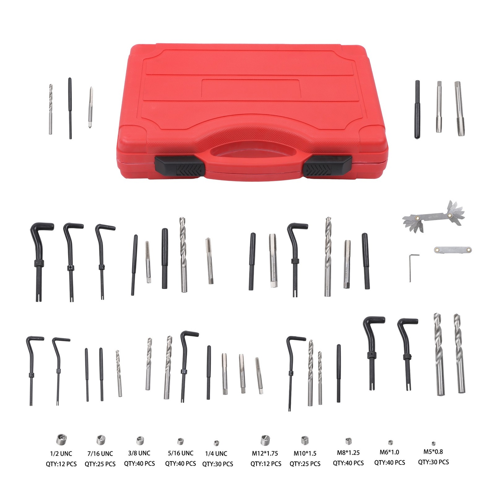 Helicoil Thread Repair Kit 338-Piece SAE and Metric Rethreading Tool Kit M5 M6