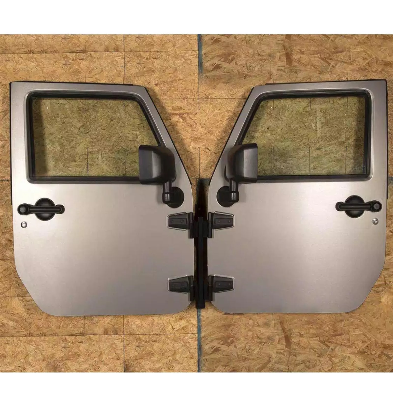 Rugged Ridge Black Stainless Steel Wall Door Mount Kit for 87-95 Wrangler YJ
