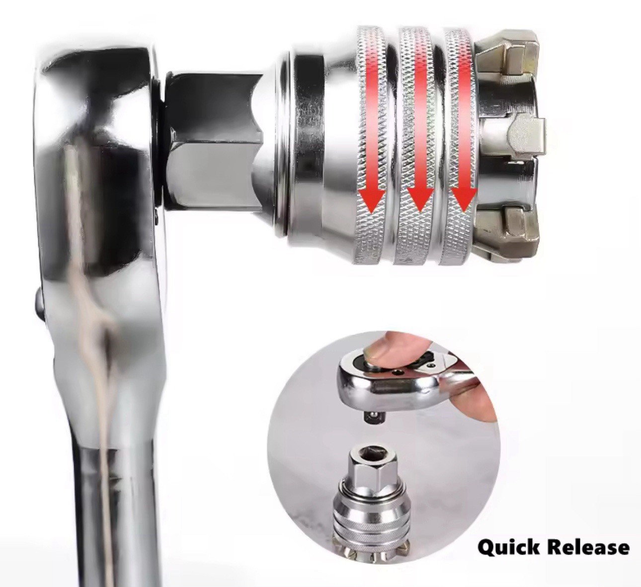 Universal Socket Adapter 10-19mm Adjustable Magic Wrench Sleeve 3/8 Drive