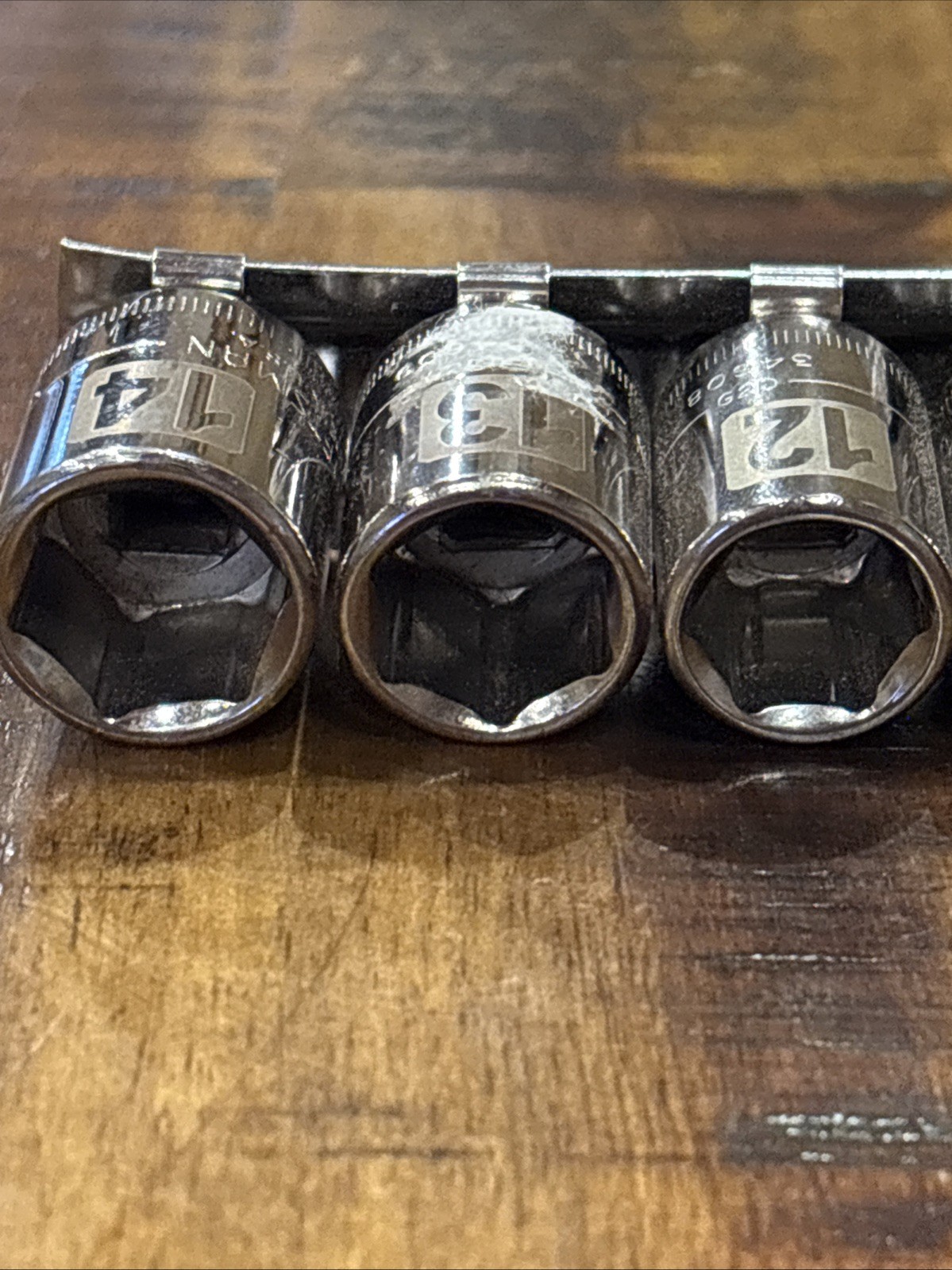 Craftsman 1/4” Laser Shallow Socket Set 4mm – 14mm 1/4” Drive 6pt 12pc USA NOS