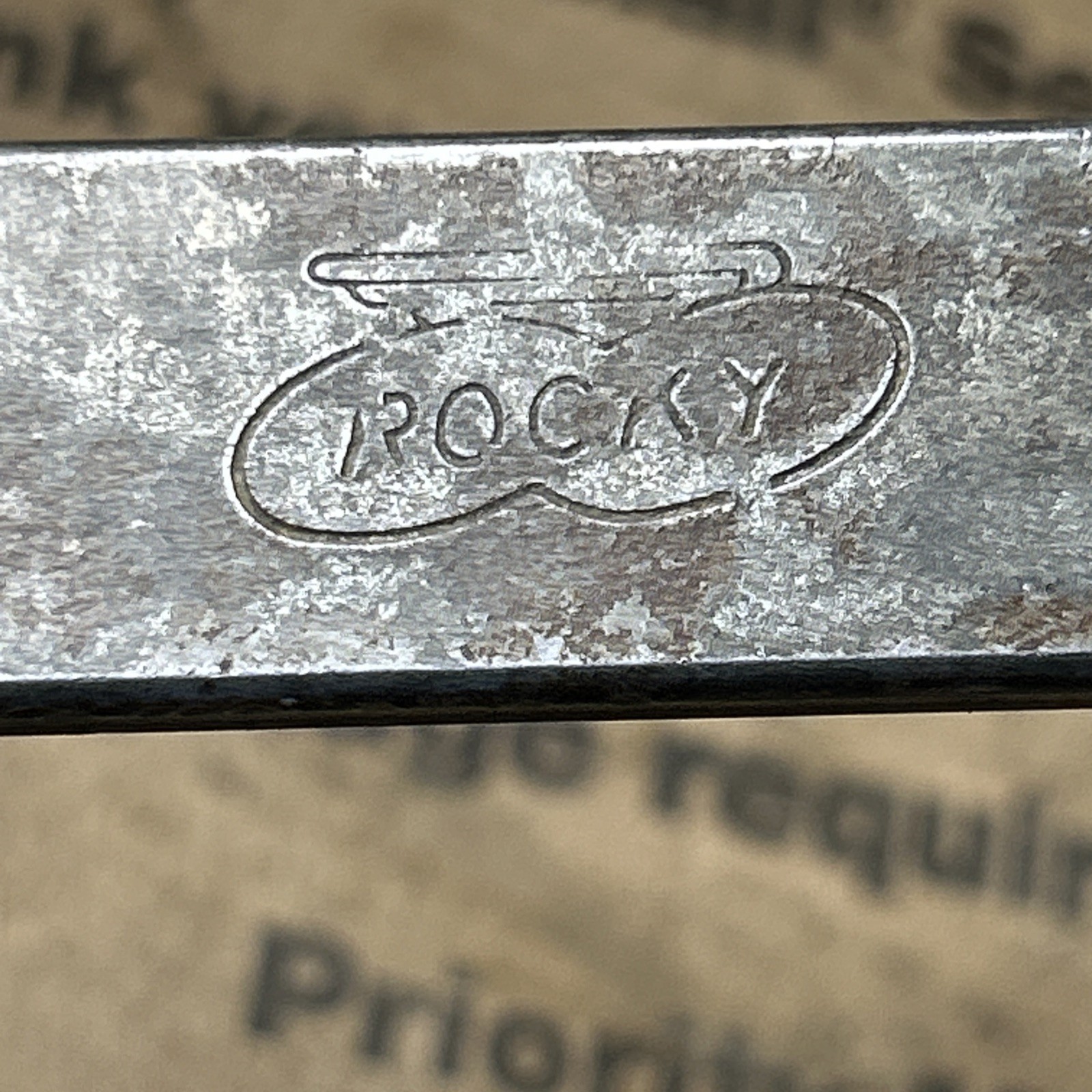 Rare ROCKY Cycle Co. USA PCCC Motorcycle Tire Bead Iron Pry Bar Harley Honda