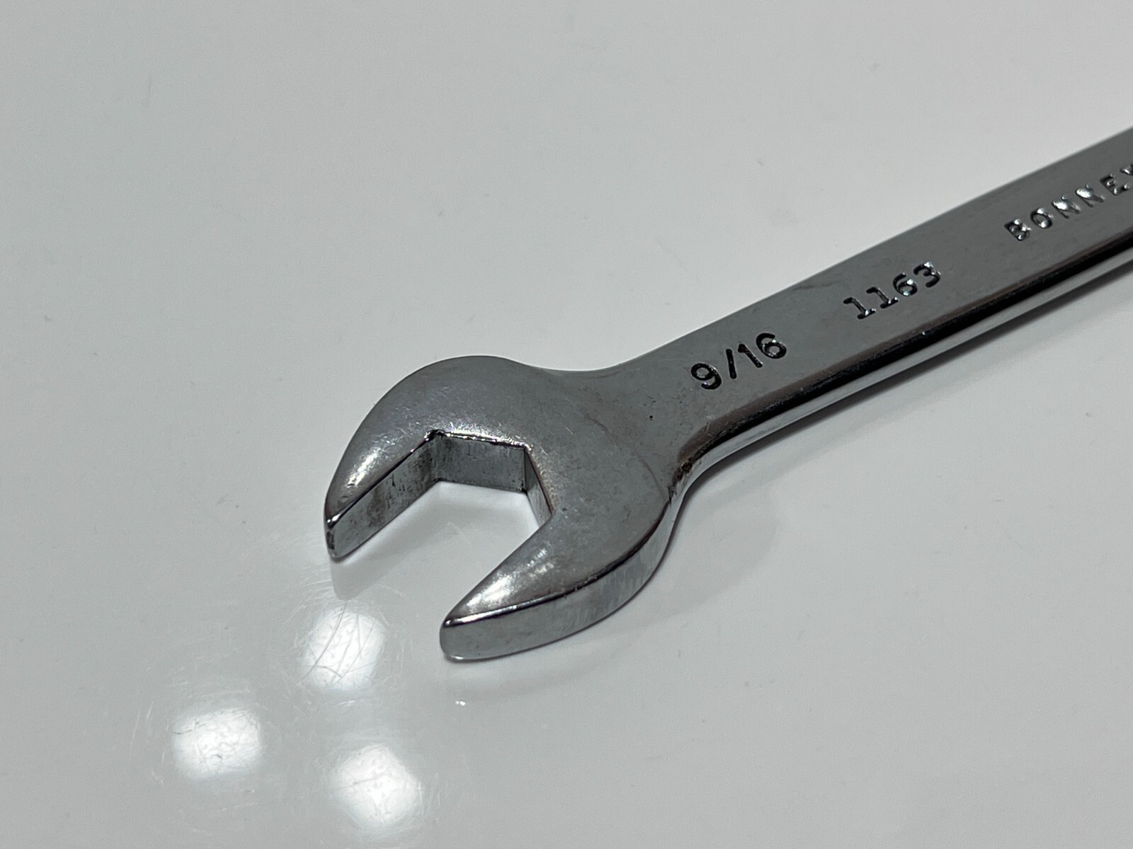Bonney Tools USA 1163 Full Polish Chrome 9/16″ SAE Combination Wrench – 12 Point