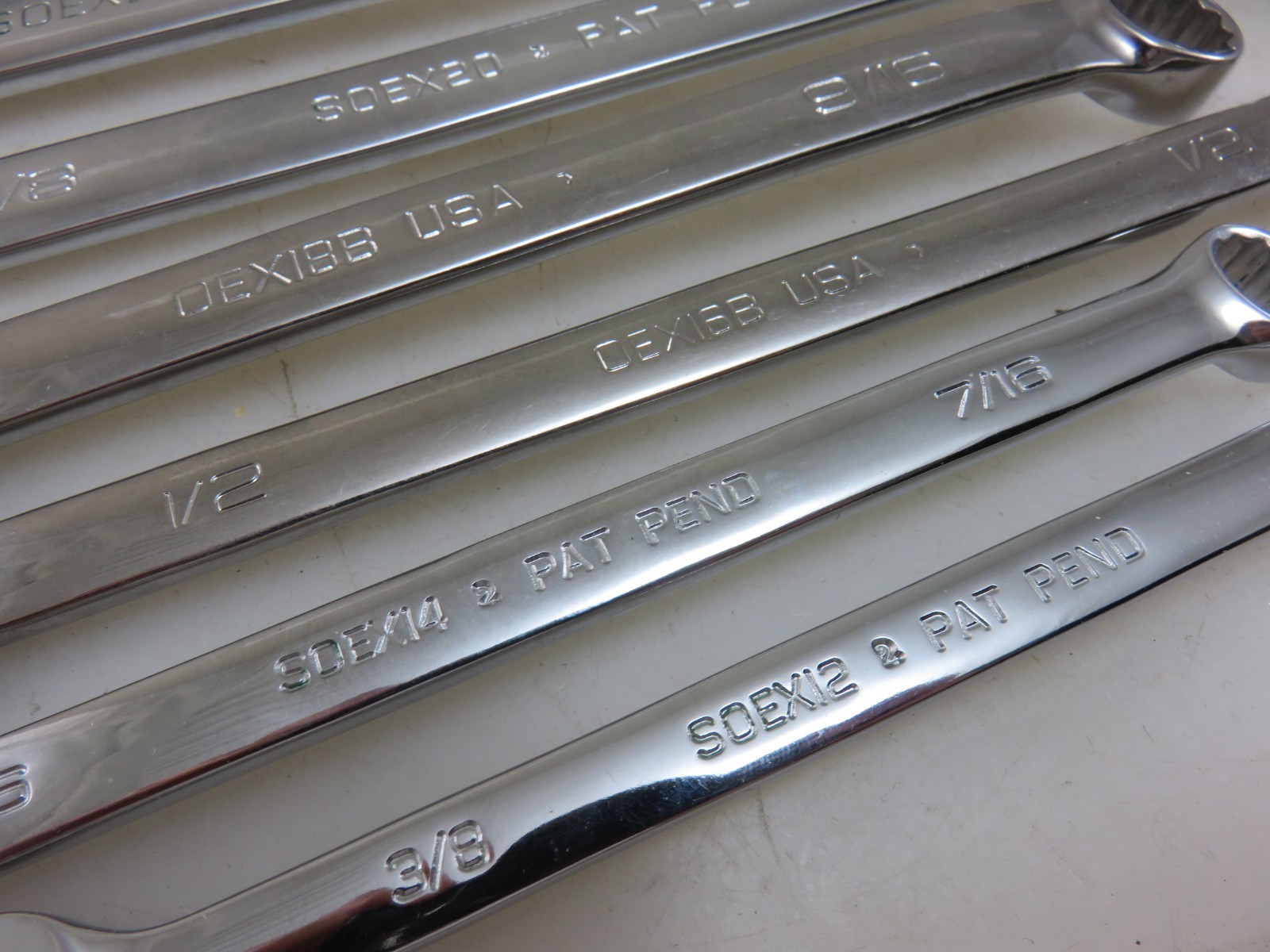 Snap-On OEX & SOEX Series Combination Wrench 11pc Set 3/8″-1″ 12pt *MIXED SET*