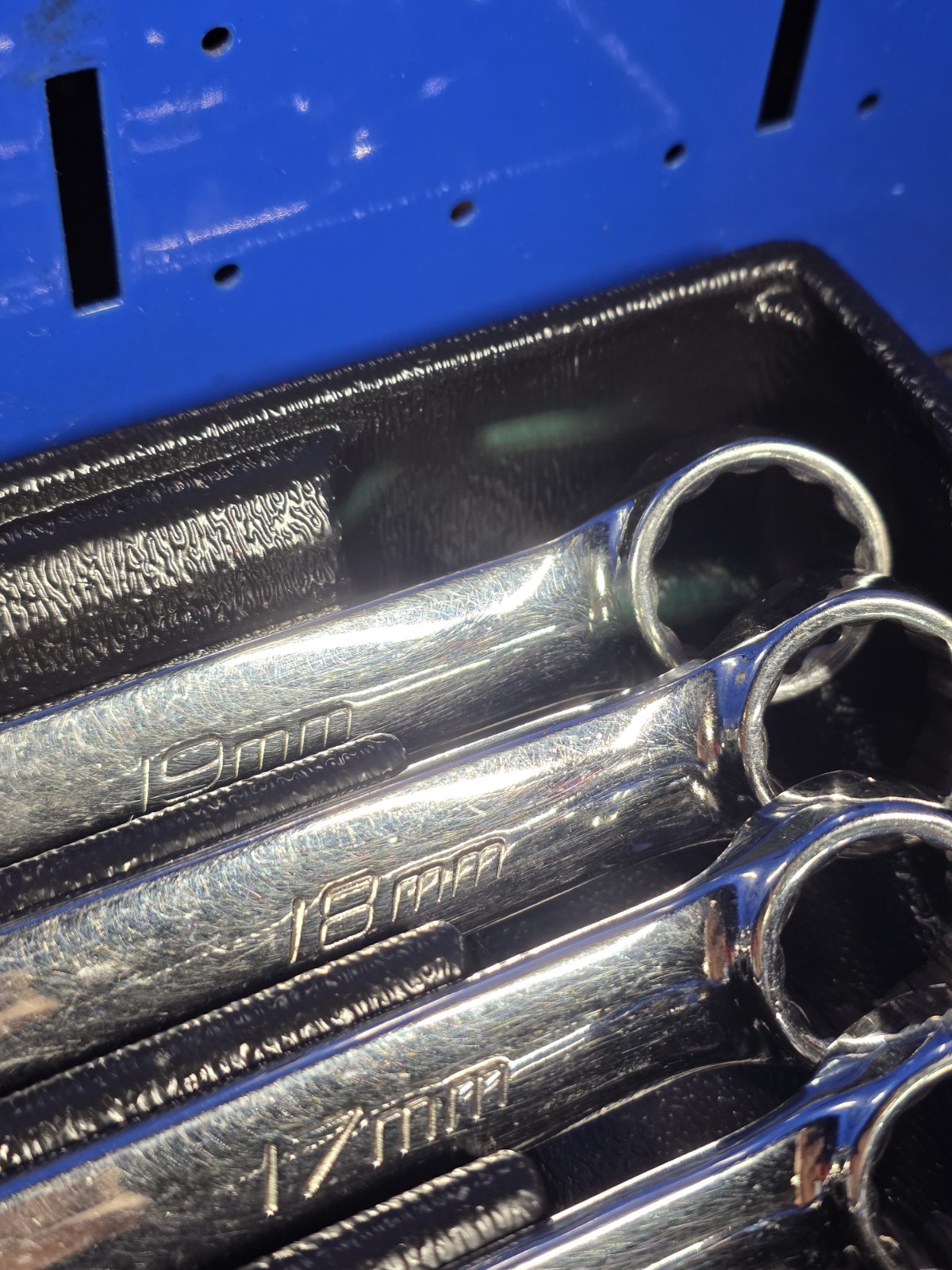 Snap-on OEXM710B 10mm-19mm 10-Piece Flank Drive Chrome Combination Wrench Set