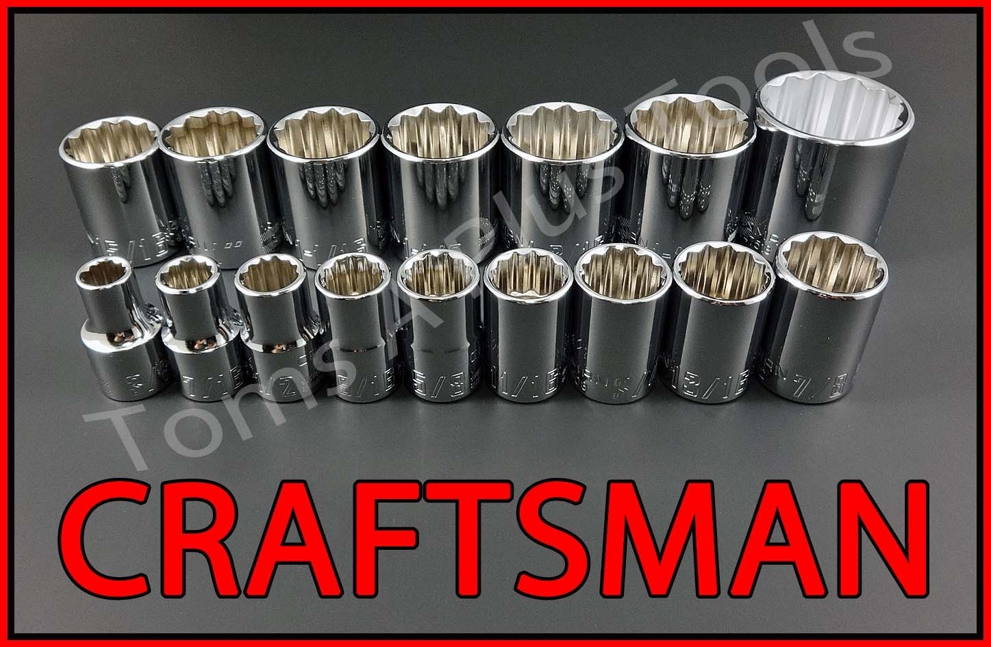 CRAFTSMAN HAND TOOLS 36pc 1/2 SAE METRIC MM 12pt ratchet wrench socket set