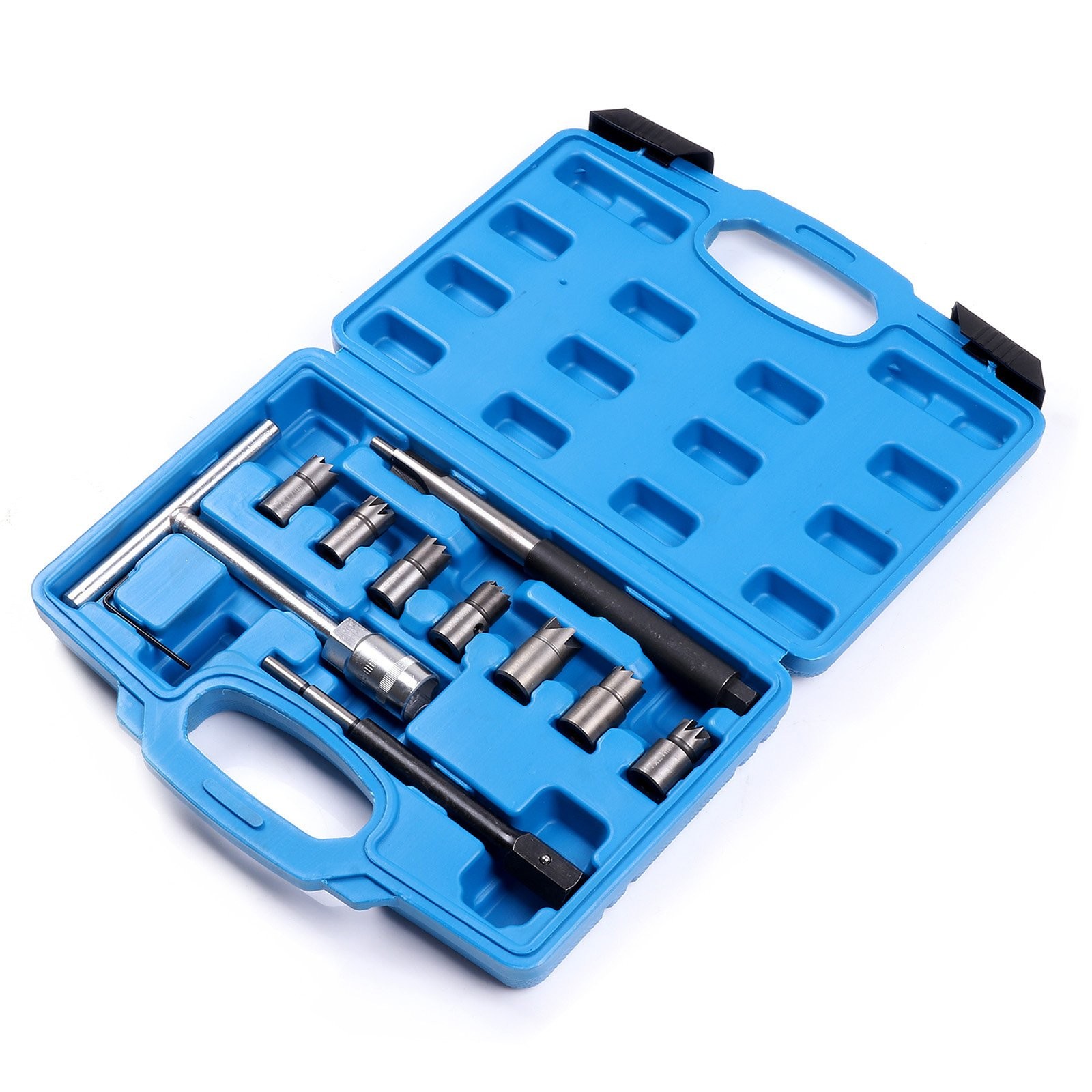 Diesel Injector Seat Cleaner Tool Diesel Injector Seat Cutter Set Auto 10pcs Set
