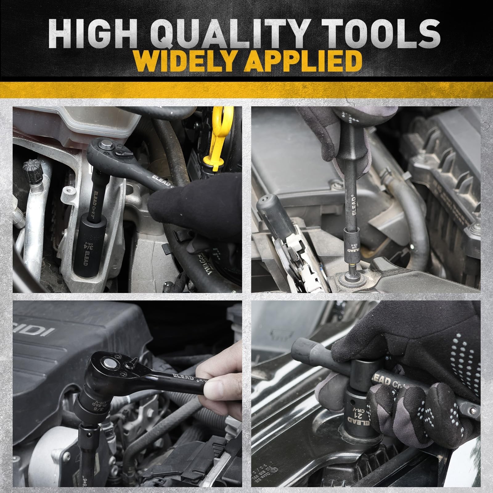 96-Piece Impact Socket Set 3/8″ Drive – SAE & Metric Standard Deep Sockets, Ratc
