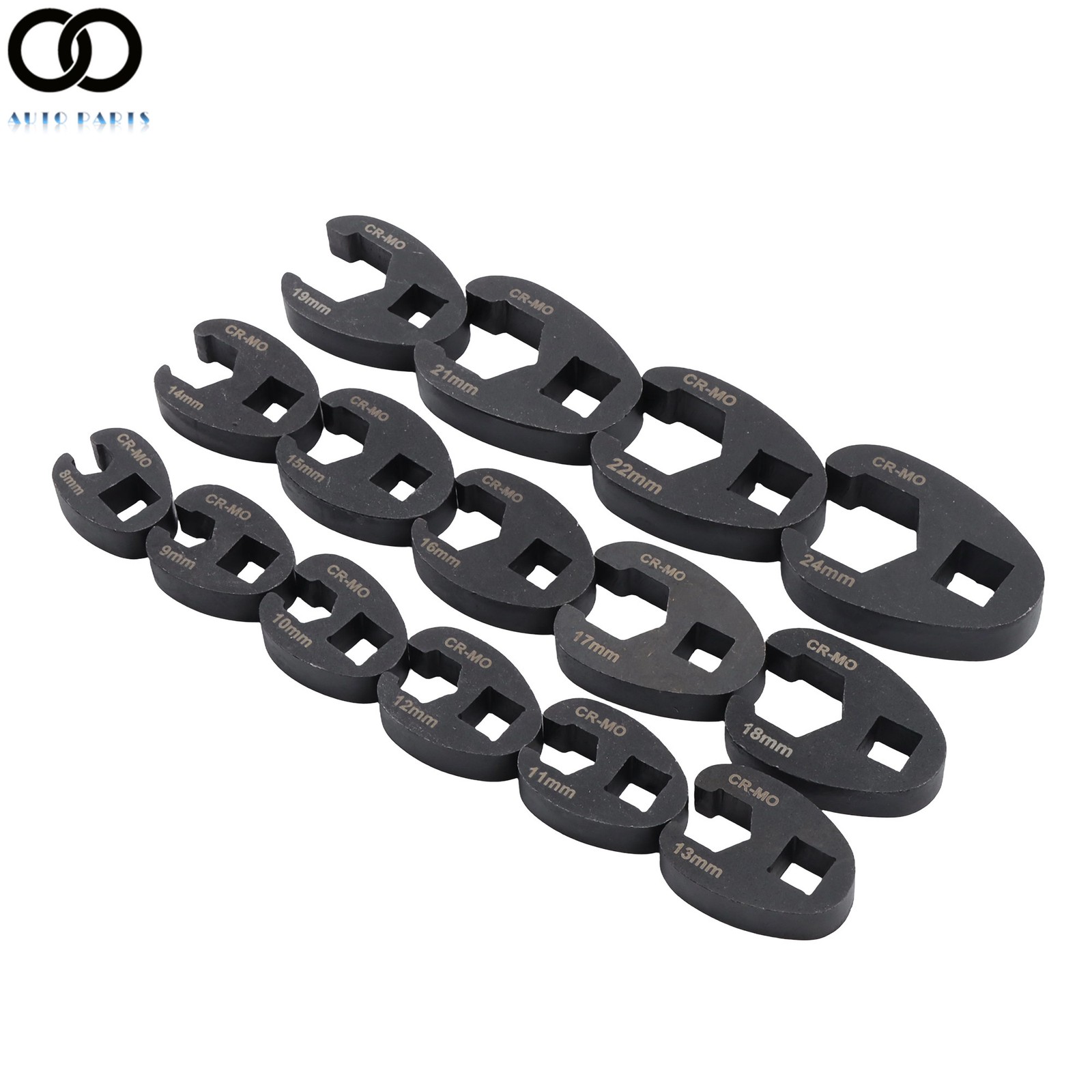 15PCS Crows Foot Wrench Set 1/2″ and 3/8” Drive Flare Nut Crowfoot Wrench Set