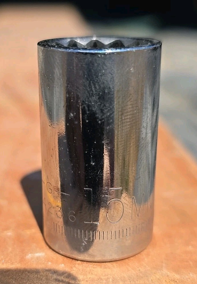 Craftsman 15mm Socket 12 Point 1/2″ Drive G 44236
