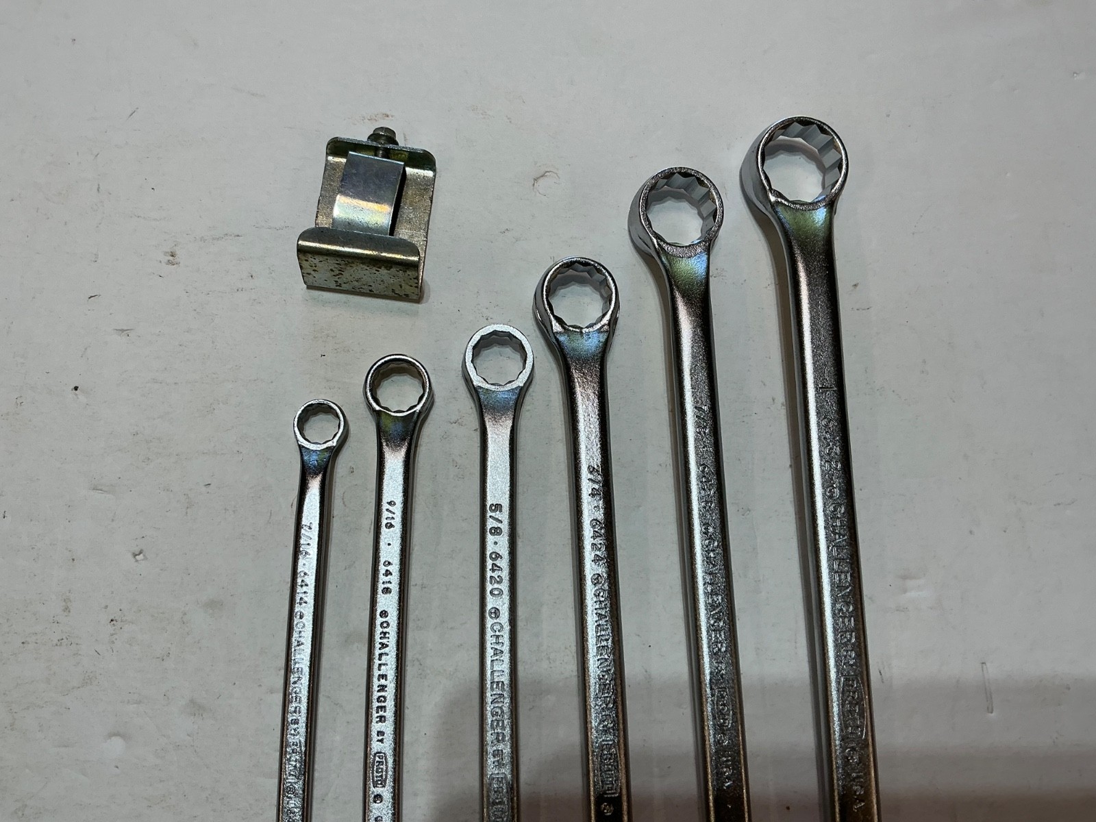 Vtg NOS Challenger by Proto 6 pc SAE double box wrench set 3/8″ to 1″ USA