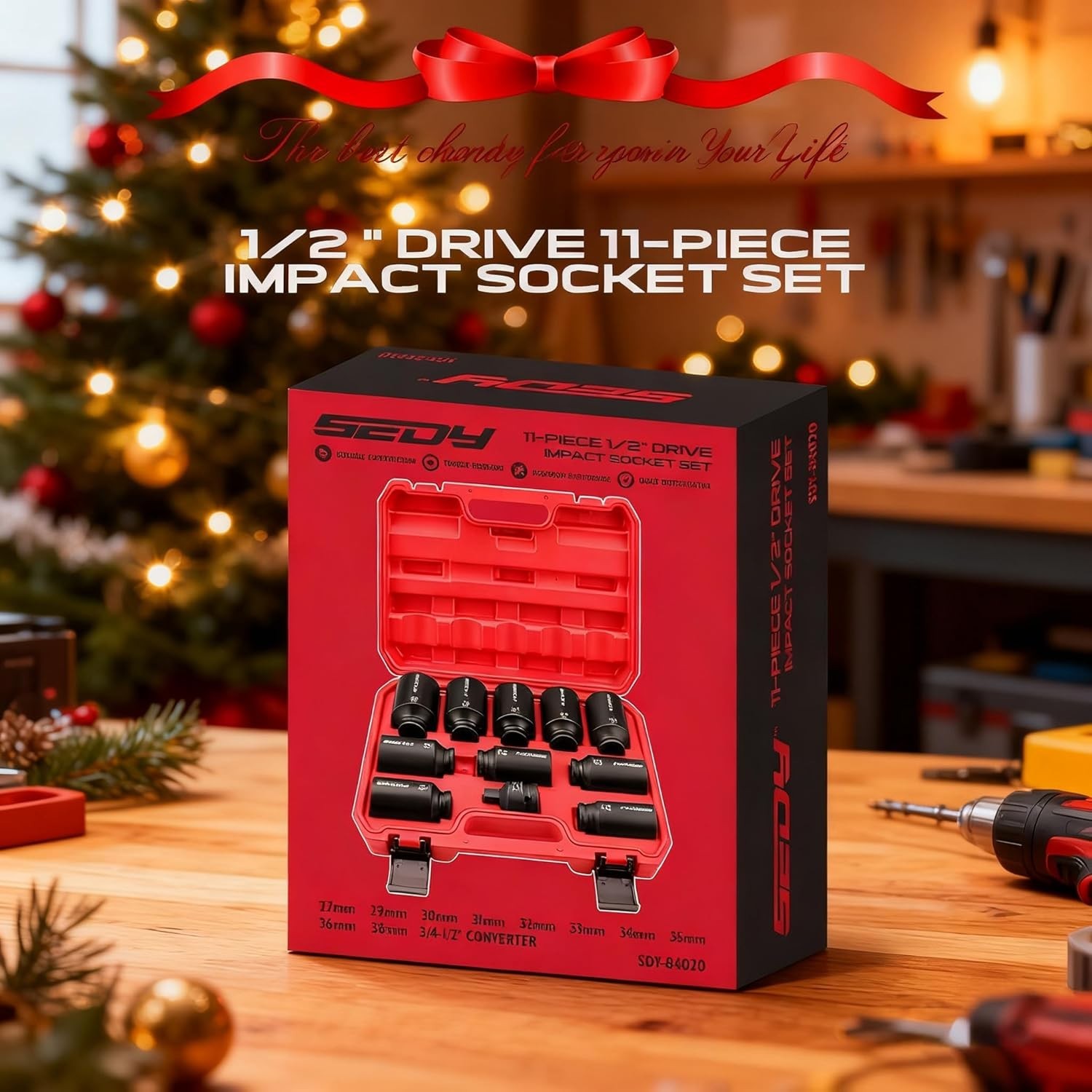 1/2 Drive Deep Impact Socket Set: 11-Piece Metric Size Wheel Axle Nut Wrench …