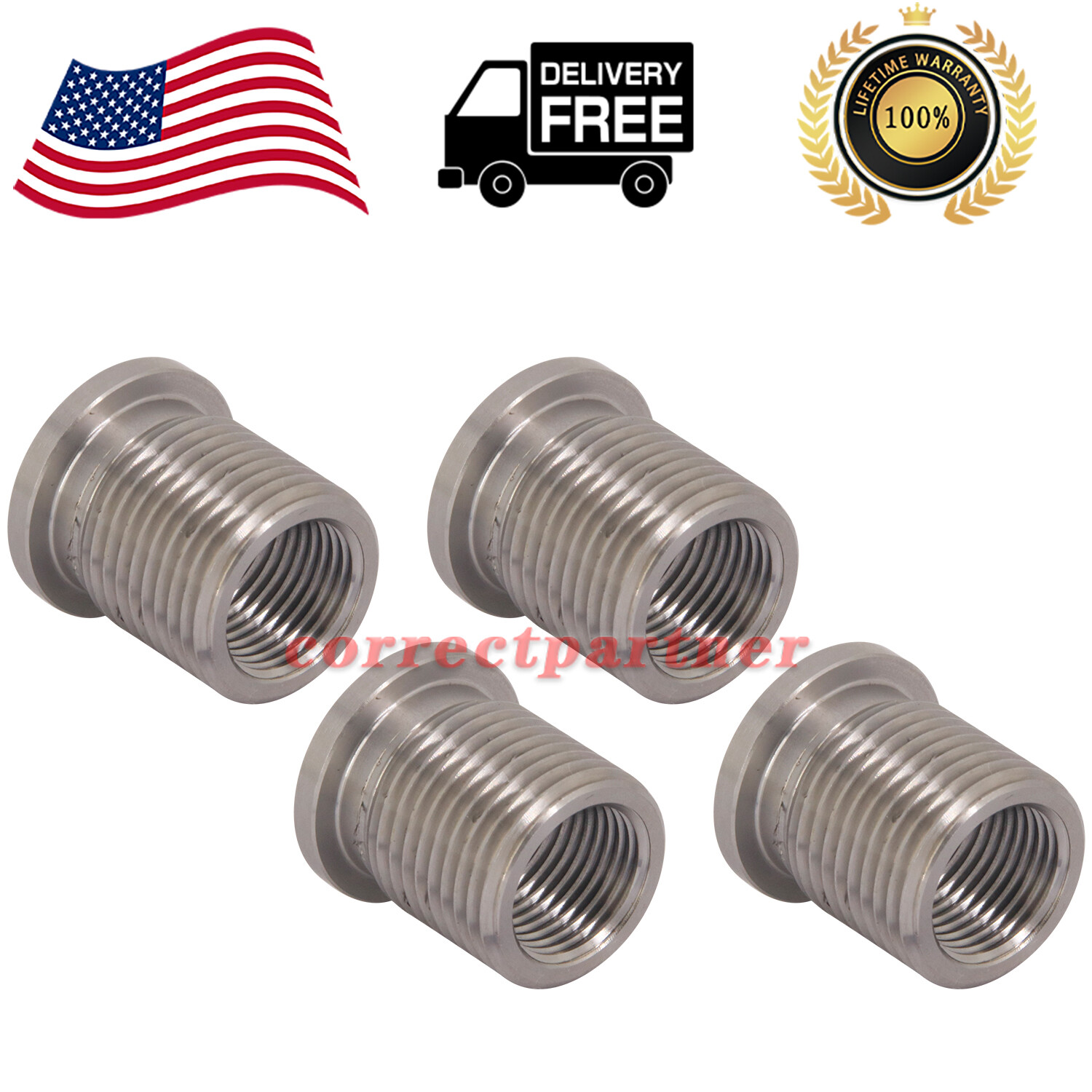 14mm Spark Plug Port Inserts CAL389-100 4. 6L 5. 4L 6. 8 V-10 For Ford Triton *4