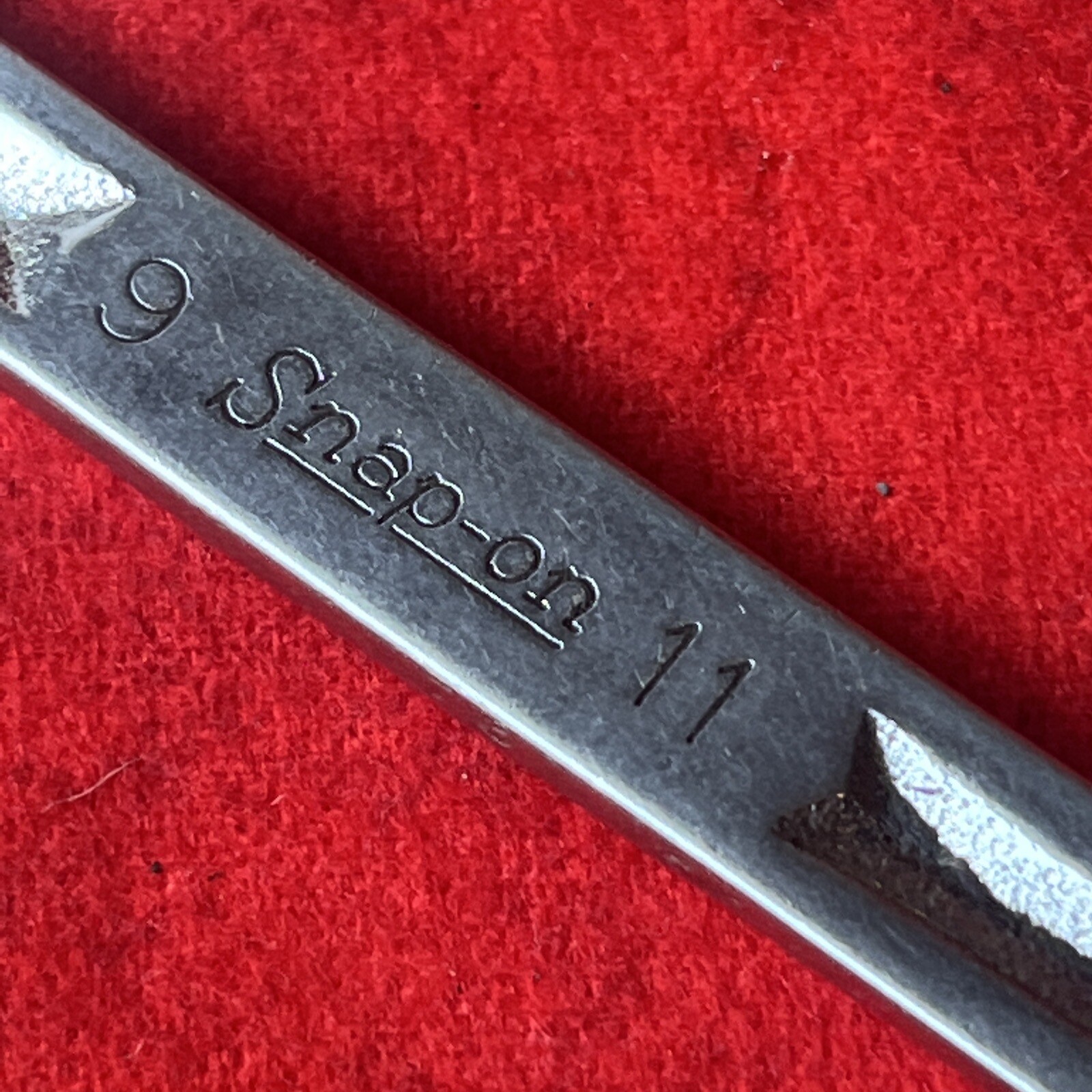 Snap-on Tools USA 9mm X 11mm 6 Point Flare Nut Line Wrench RXM911S (k16)