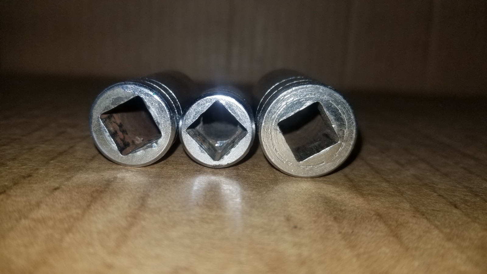 Vintage S-K USA 40418 9/16 & 40416 1/2 & 40412 3/8 6-Point Sockets VGC