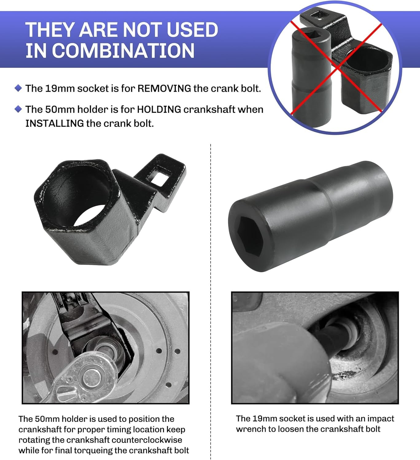 Crankshaft Pulley Removal Tool,Automotive Tool,Car Accessories Weighted Socke…
