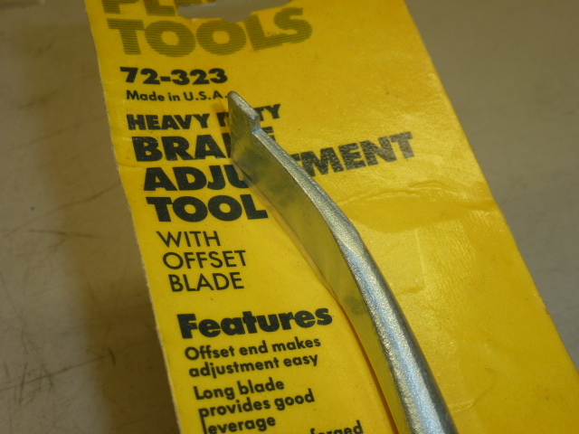 NOS! PLEWS HEAVY DUTY BRAKE ADJUSTMENT TOOL w/ OFFSET BLADE, No. 72-323