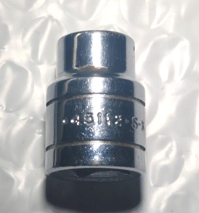 SK TOOLS 45112, 3/8″ DRIVE, 3/8″ SOCKET, SHALLOW, 6 POINT.