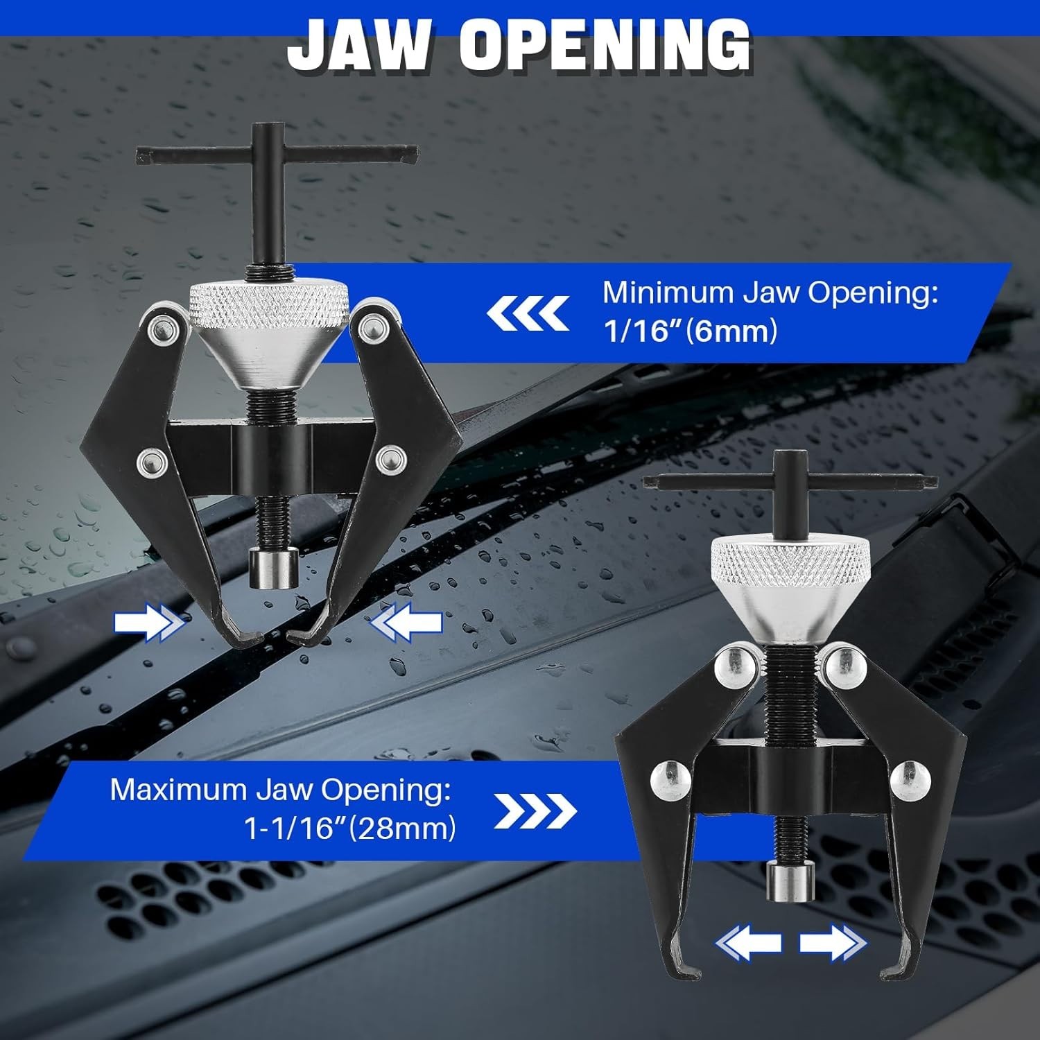Efficient Wiper Arm & Battery Terminal Puller – 1/16″ to 1-1/16″ Jaw Opening