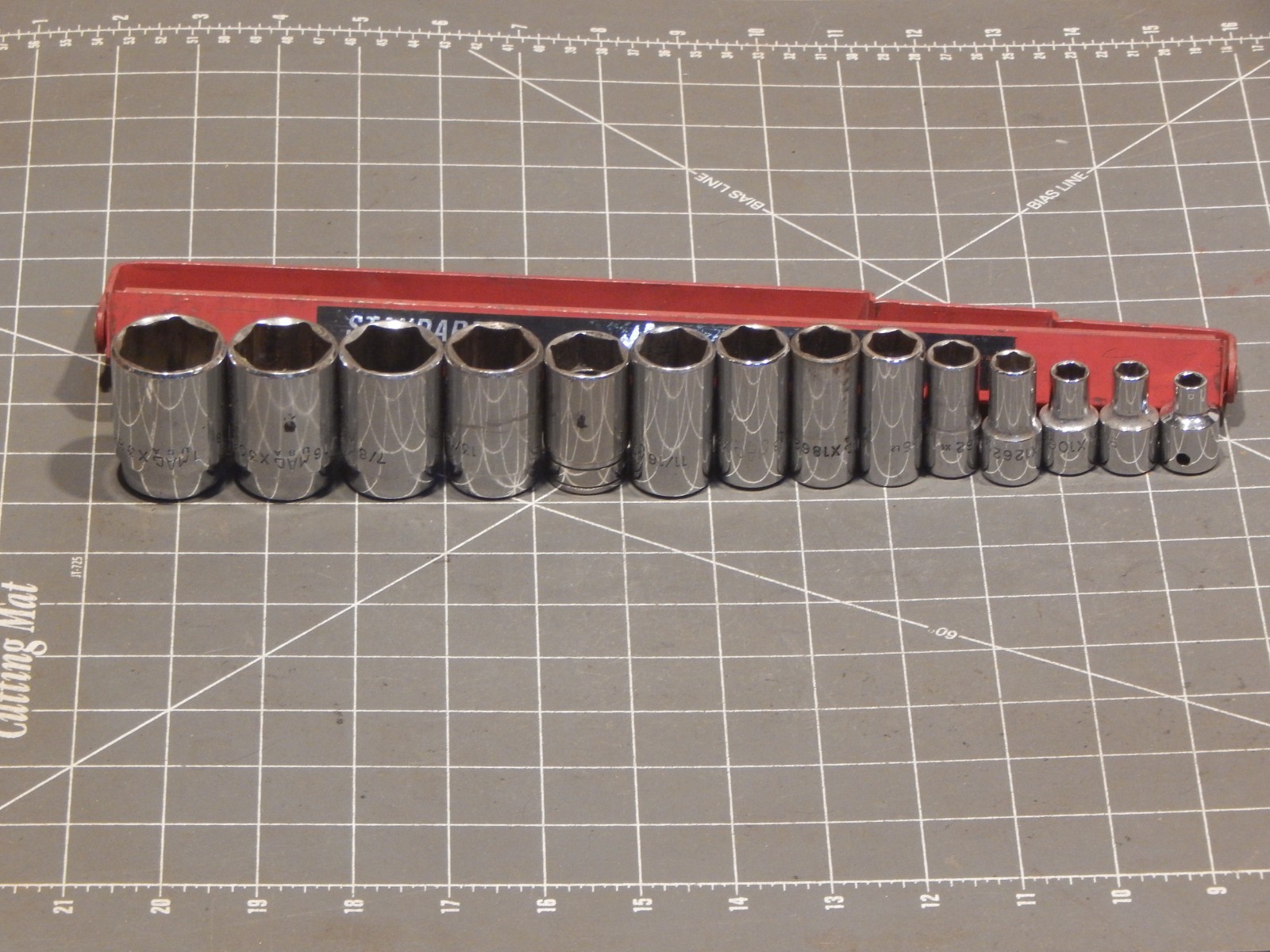 READ Mac 14Pc 3/8 Drive SAE Mid Semi Deep Intermediate Socket Set 1/4 1″ Dr