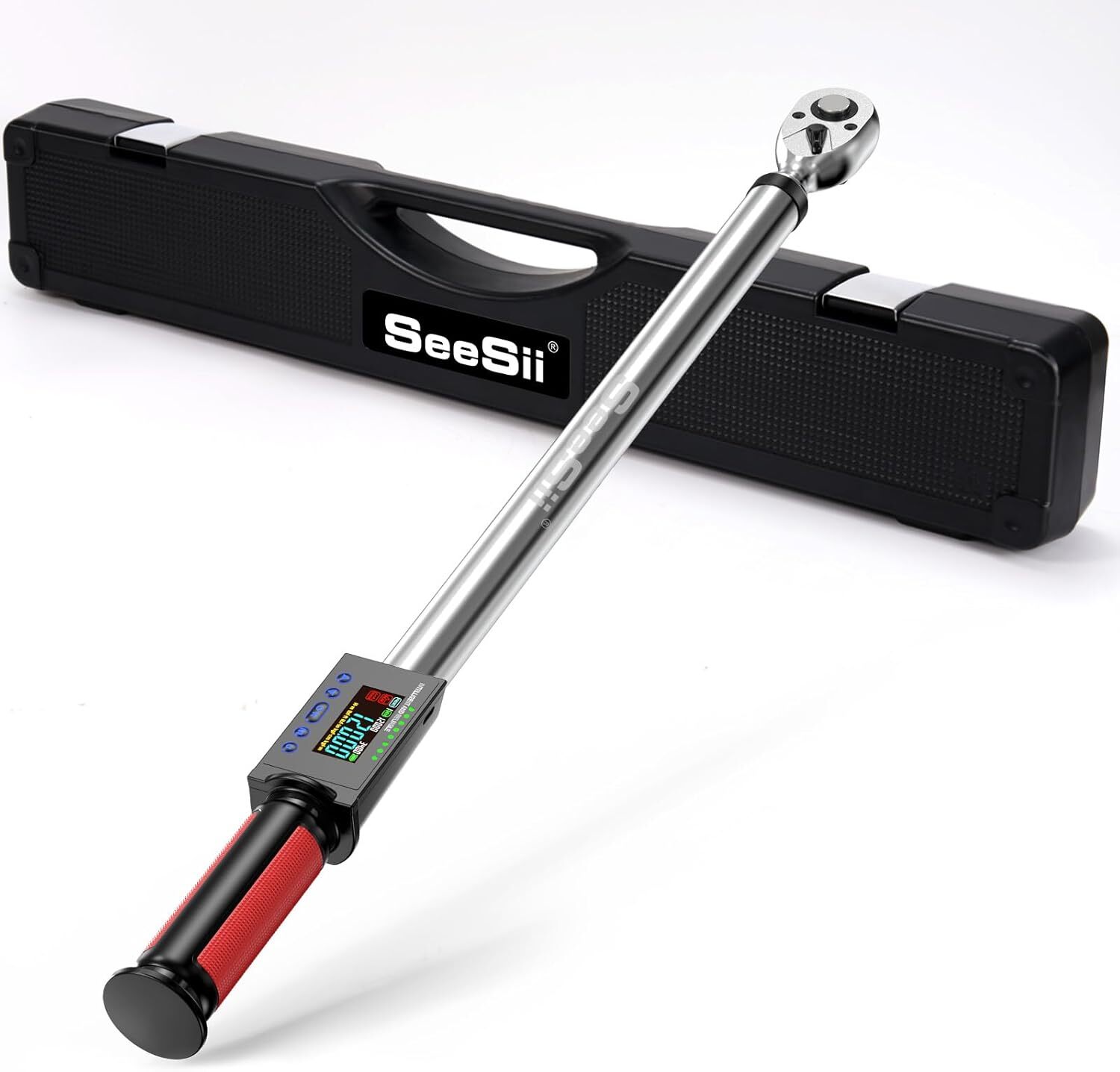 Seesii Electric Digital Torque Wrench 1/2″ (12.5-250.8ft-lbs/17-340N.m) Buzzer