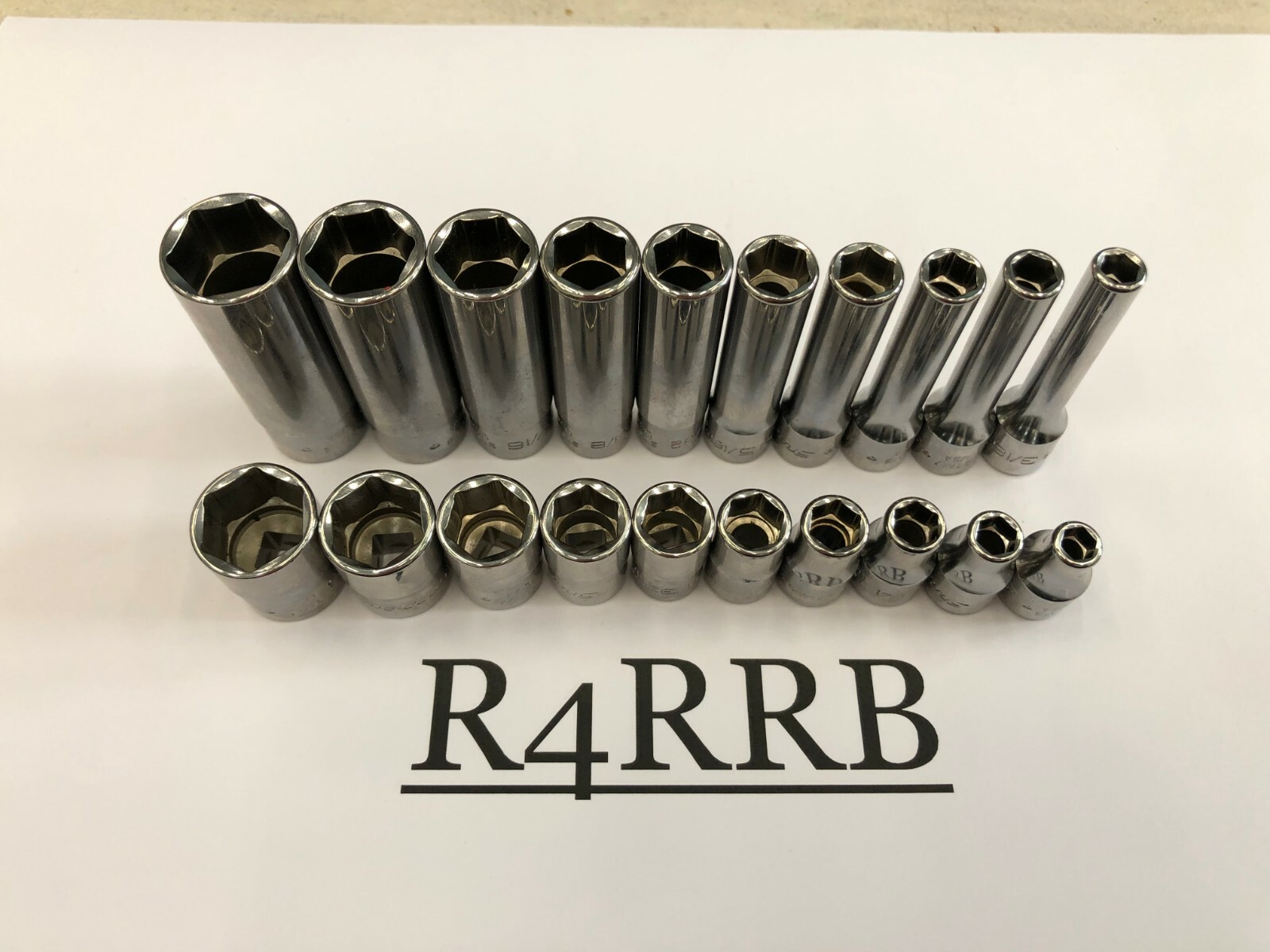 Snap-on Tools USA NEW 20pc 1/4″ Drive 6PT SAE Shallow Deep Socket Set 120STTM