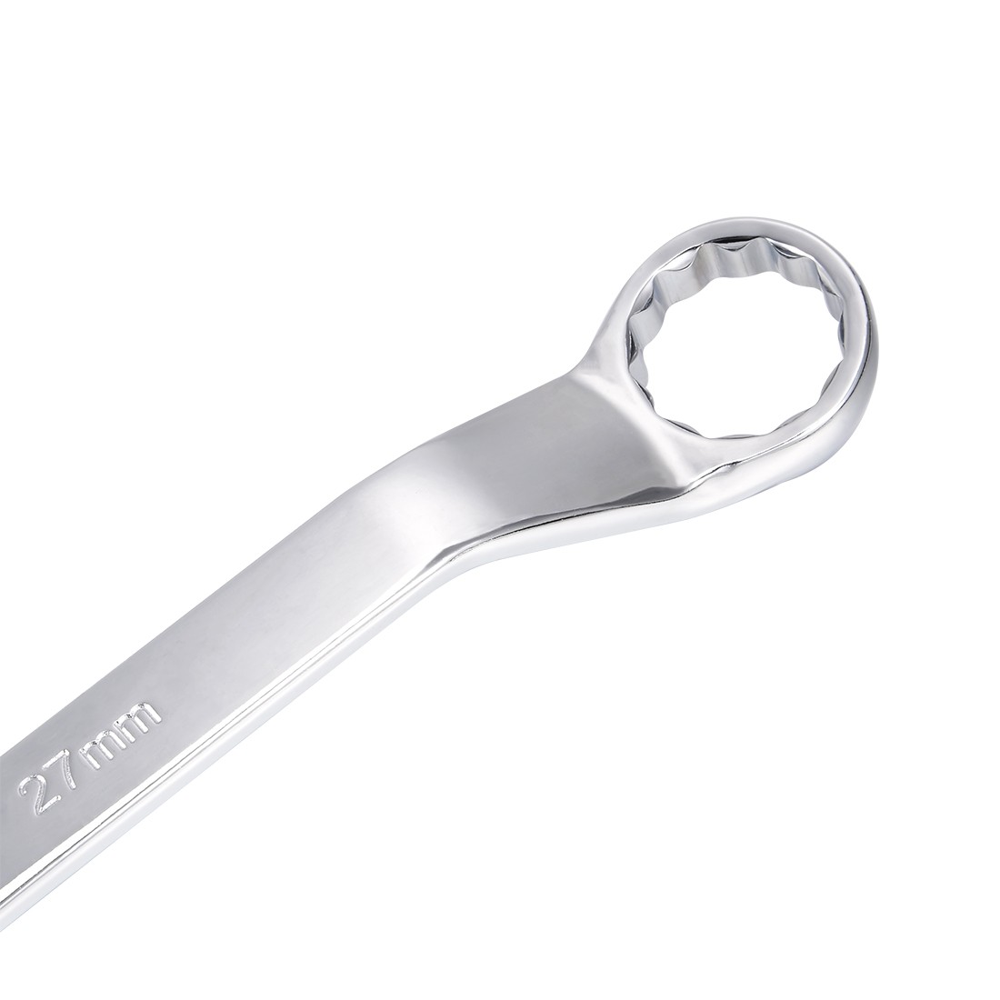 24mm x 27mm 12 Point Offset Double Box End Wrench Polished Finish