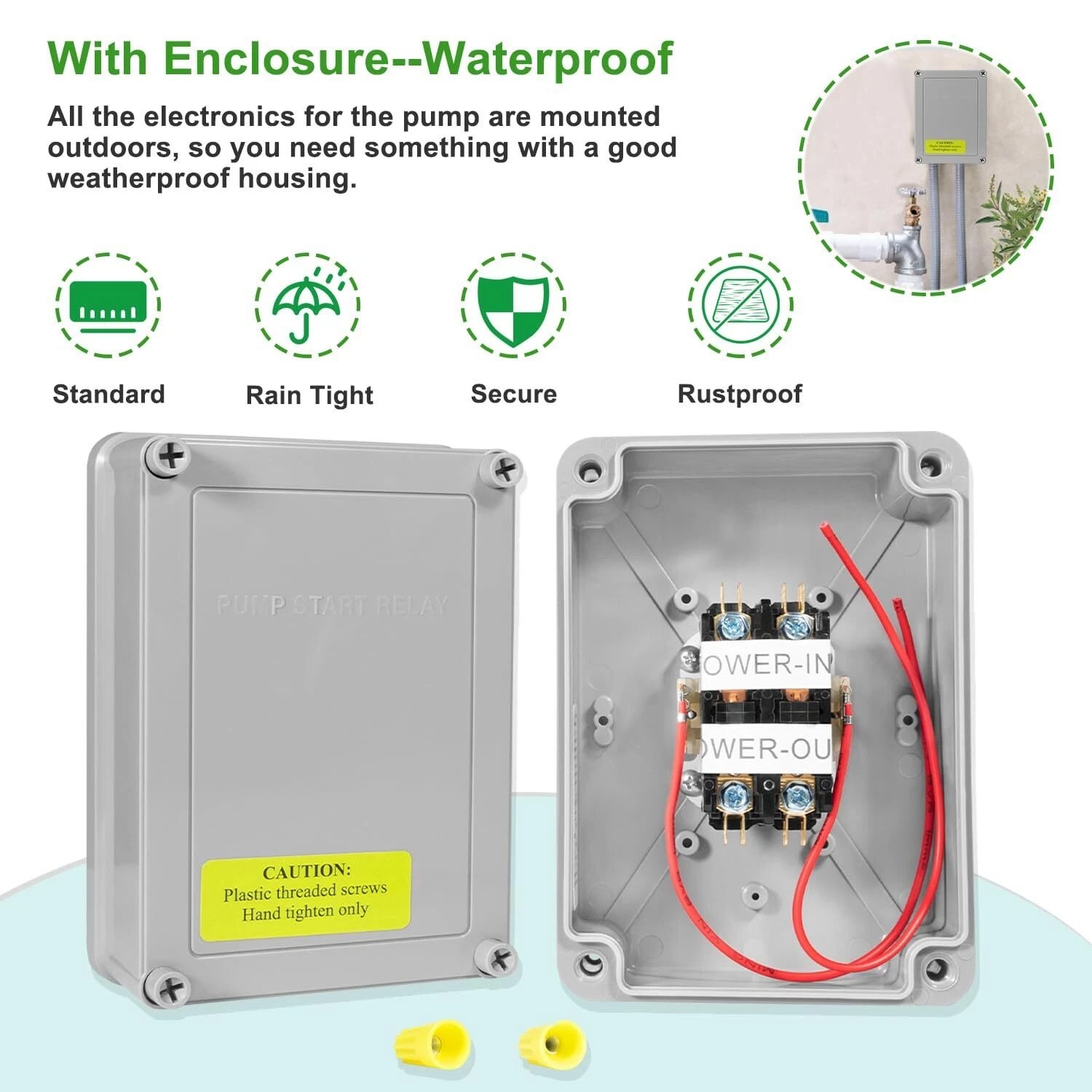 1522 Pump Start Relay for Irrigation Systems with Housing 3HP/110V/220V 24V Coil