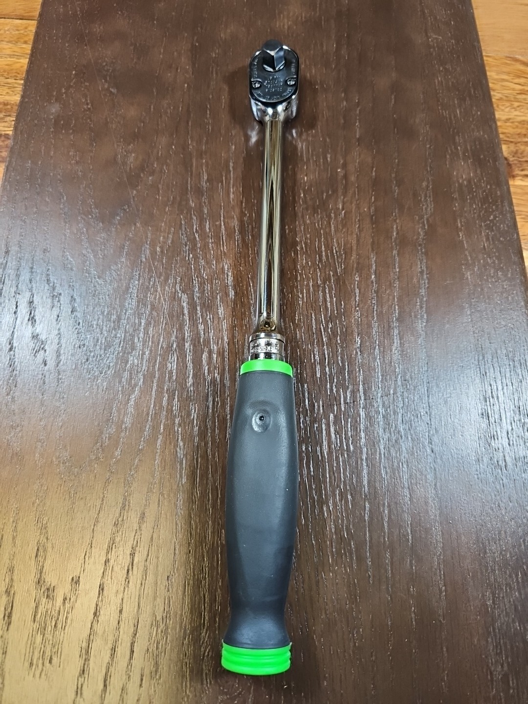 *NEW* Snap On 3/8″ FHL80 GREEN Long SOFT Handle Ratchet FREE PRIORITY SHIPPING
