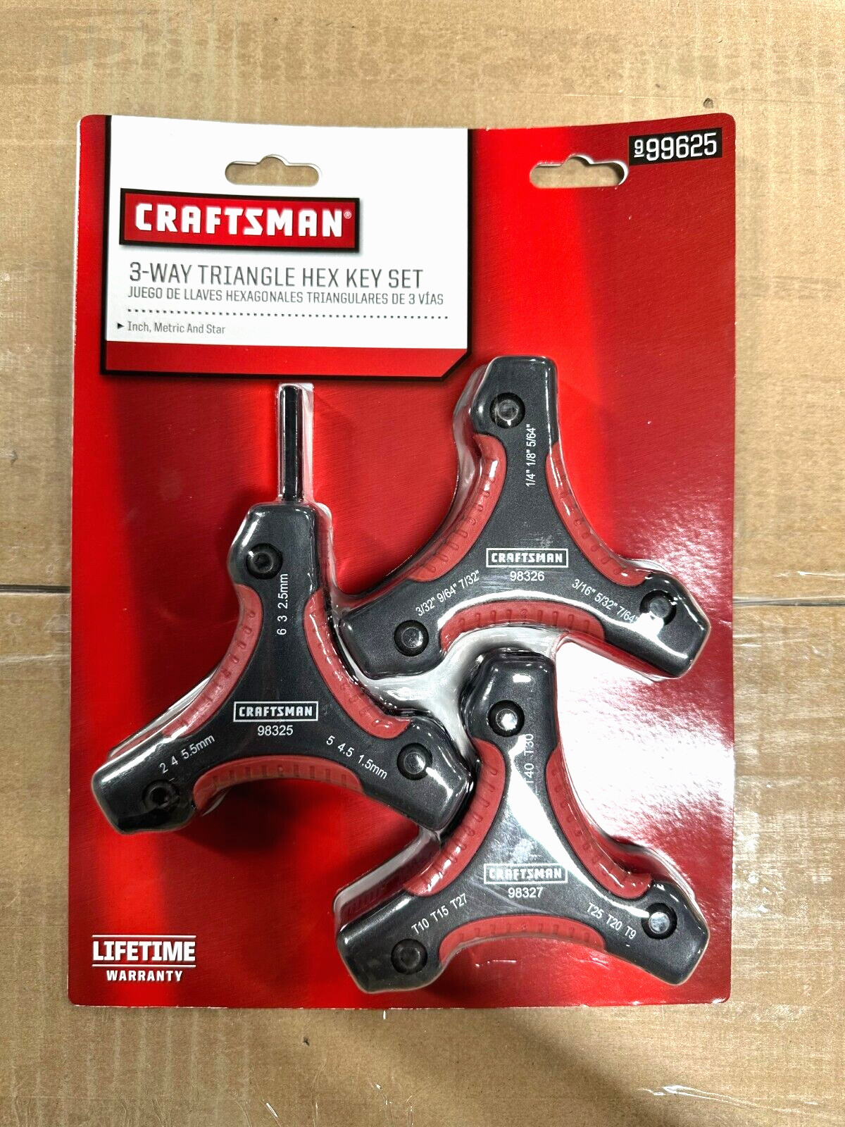 Craftsman 3 Piece 3-Way Triangle Hex Key Set №99625