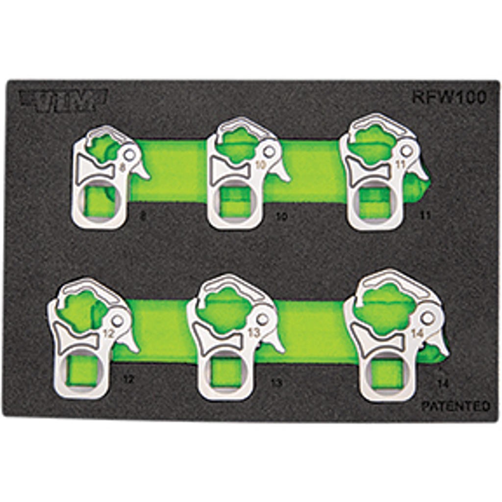 6 PC. 3/8IN DR. RATCHETING FLARE NUT WRENCH SET VIM-RFW100 Brand New!