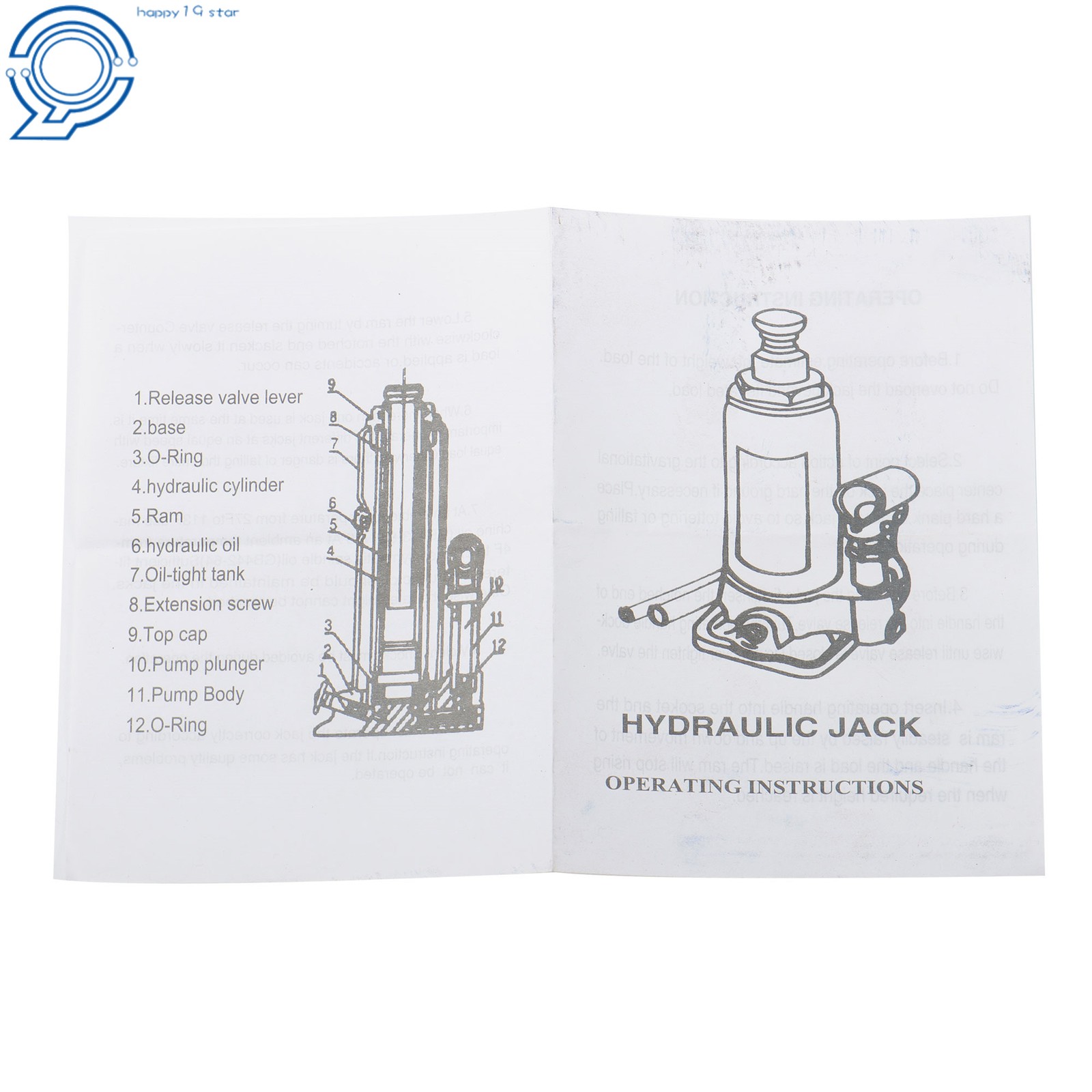 Heavy Duty 10 Ton 20,000lbs Hydraulic Bottle Jack Car Caravan Boat Lifting Tool