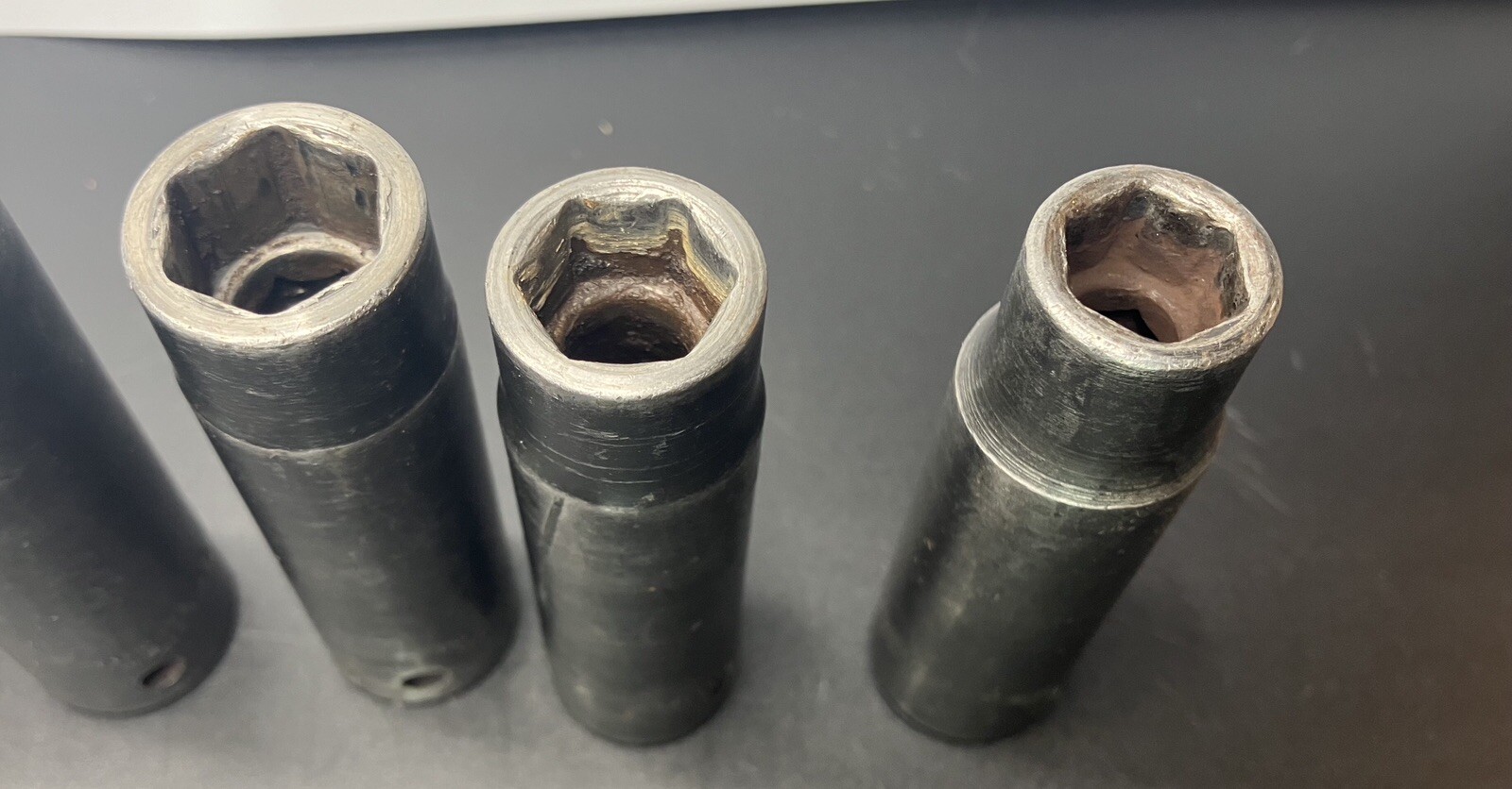 Vintage Snap On SIM 9 Pc Deep Impact Socket Set SAE 1/2” Drive 6Pt 1/2” To 1”