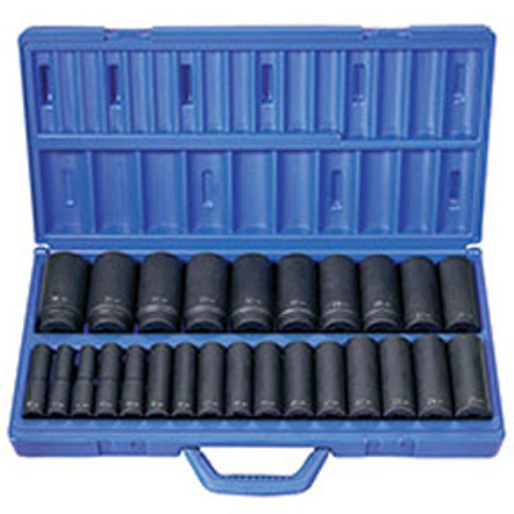 26 Pc. 1/2″ Drive 6 Point Metric Deep Master Socket Set GRY-1326MD Brand New!